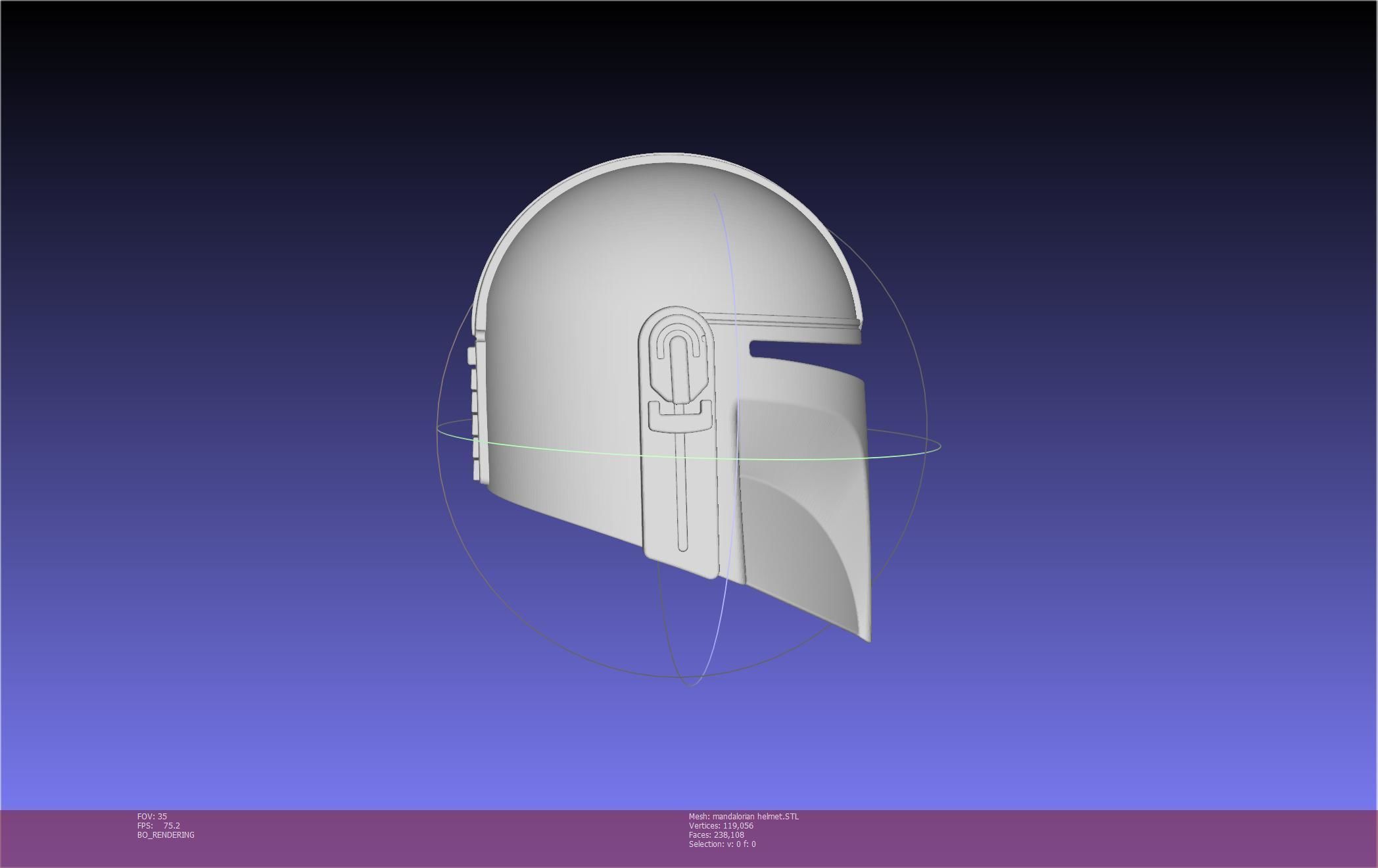 Star Wars Mandalorian Helmet Printable Model 3D print model_83