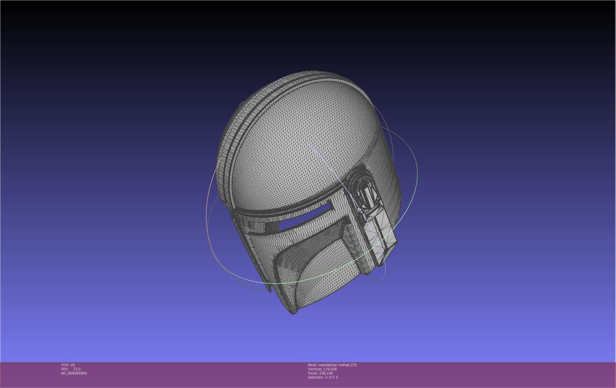 Star Wars Mandalorian Helmet Printable Model 3D print model_40
