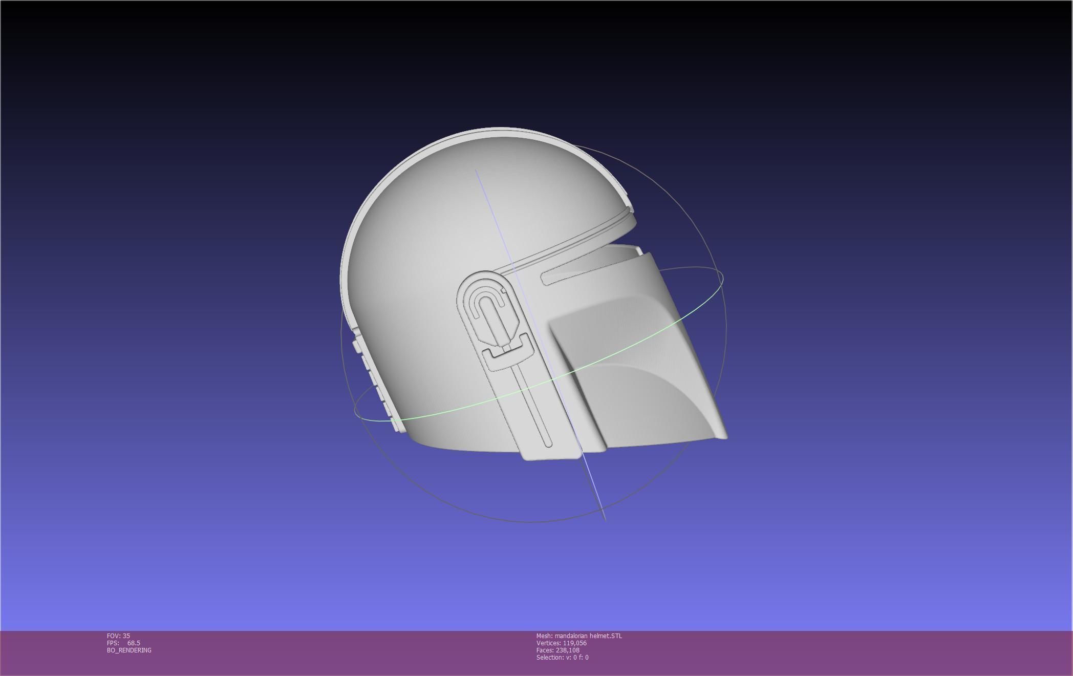 Star Wars Mandalorian Helmet Printable Model 3D print model_68