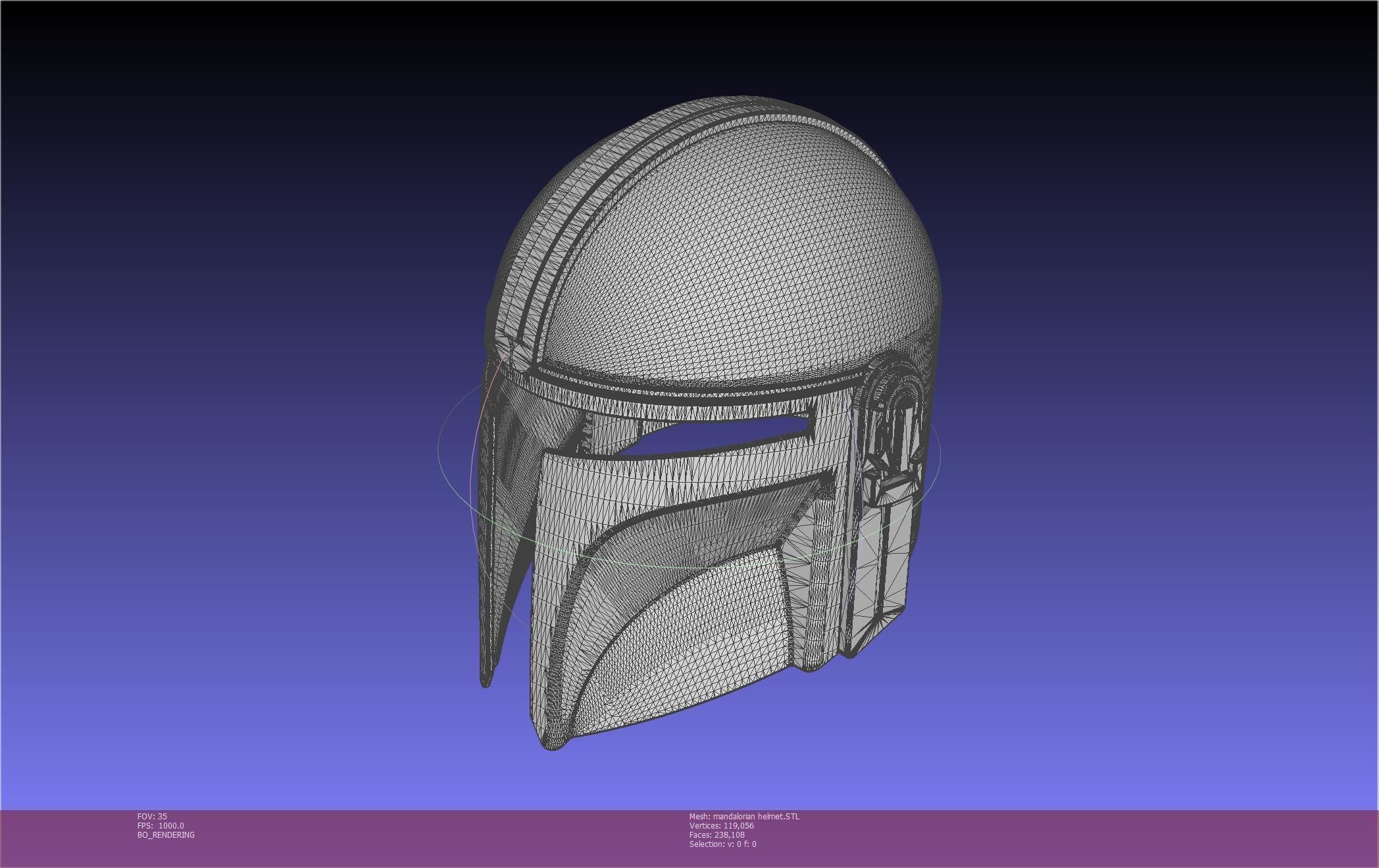 Star Wars Mandalorian Helmet Printable Model 3D print model_130