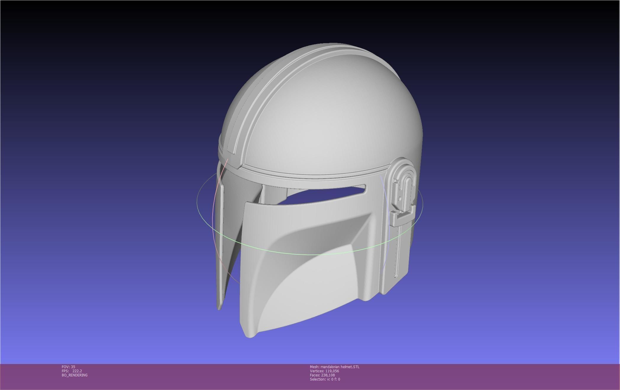 Star Wars Mandalorian Helmet Printable Model 3D print model_129