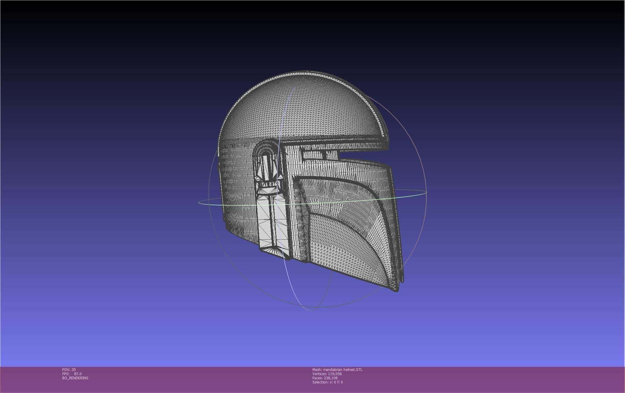 Star Wars Mandalorian Helmet Printable Model 3D print model_33