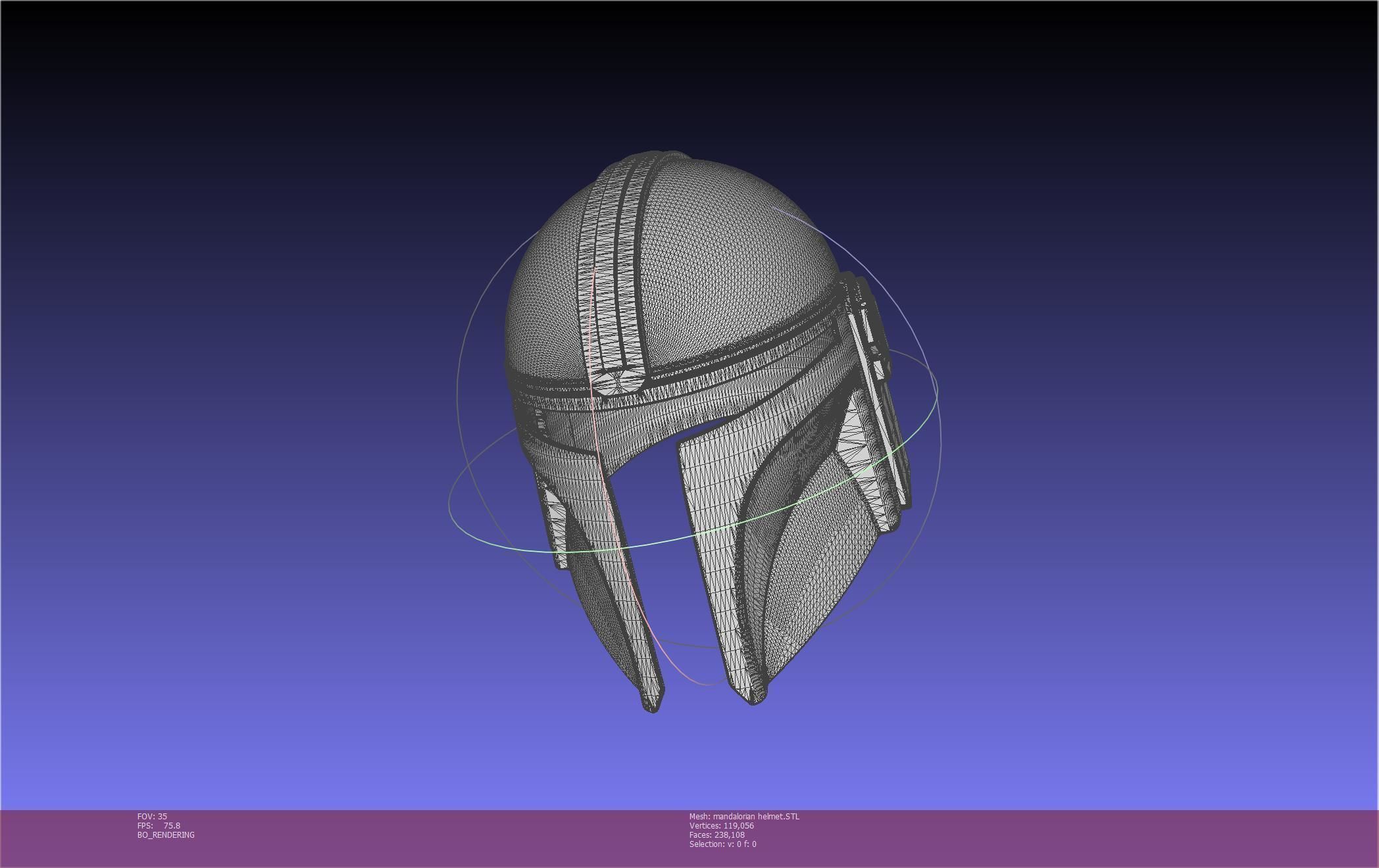 Star Wars Mandalorian Helmet Printable Model 3D print model_46