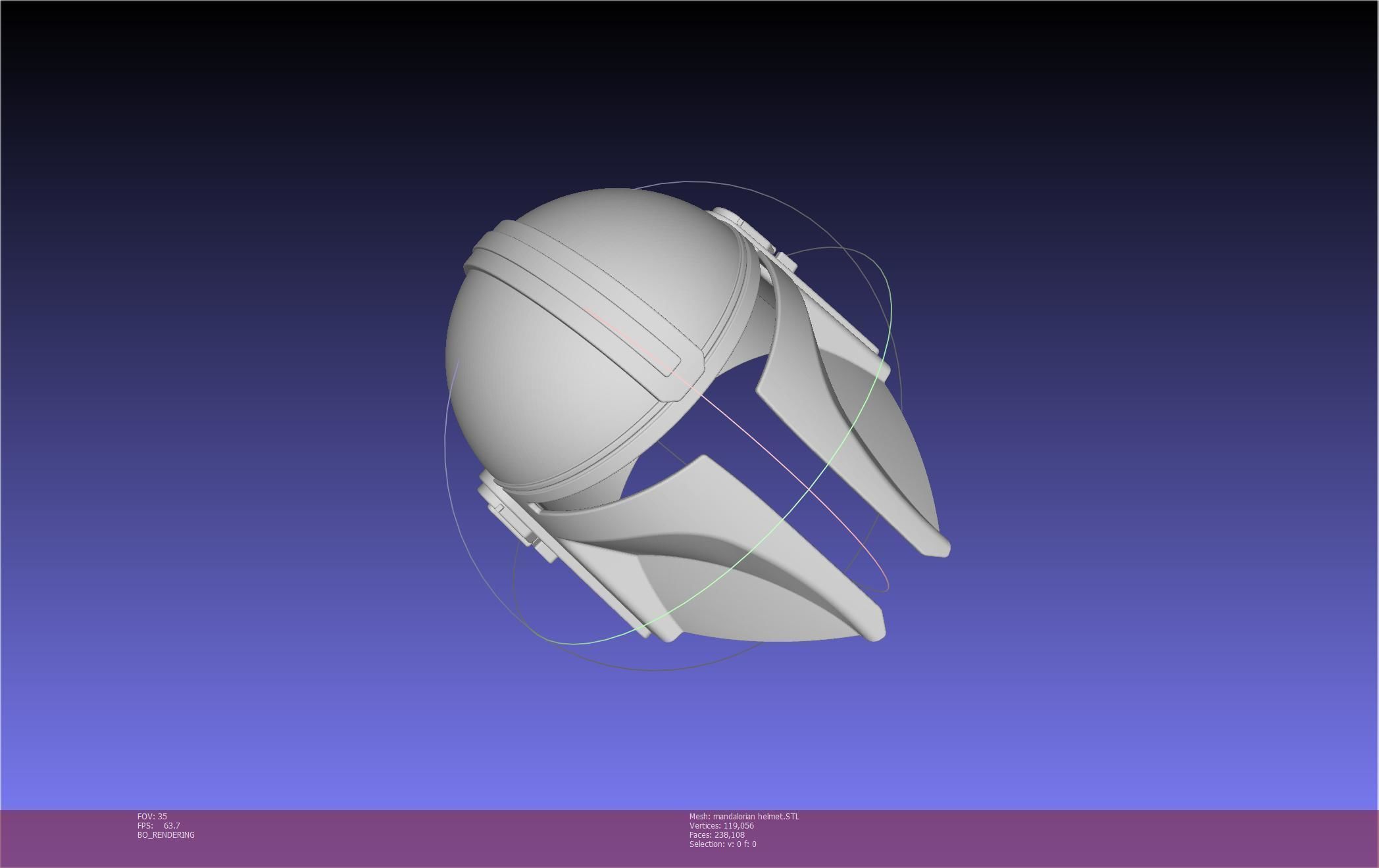 Star Wars Mandalorian Helmet Printable Model 3D print model_111