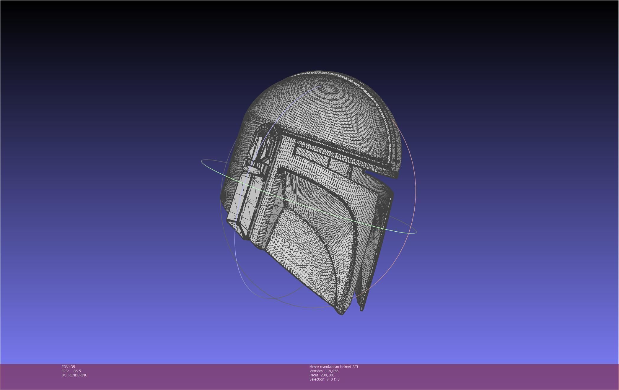 Star Wars Mandalorian Helmet Printable Model 3D print model_37