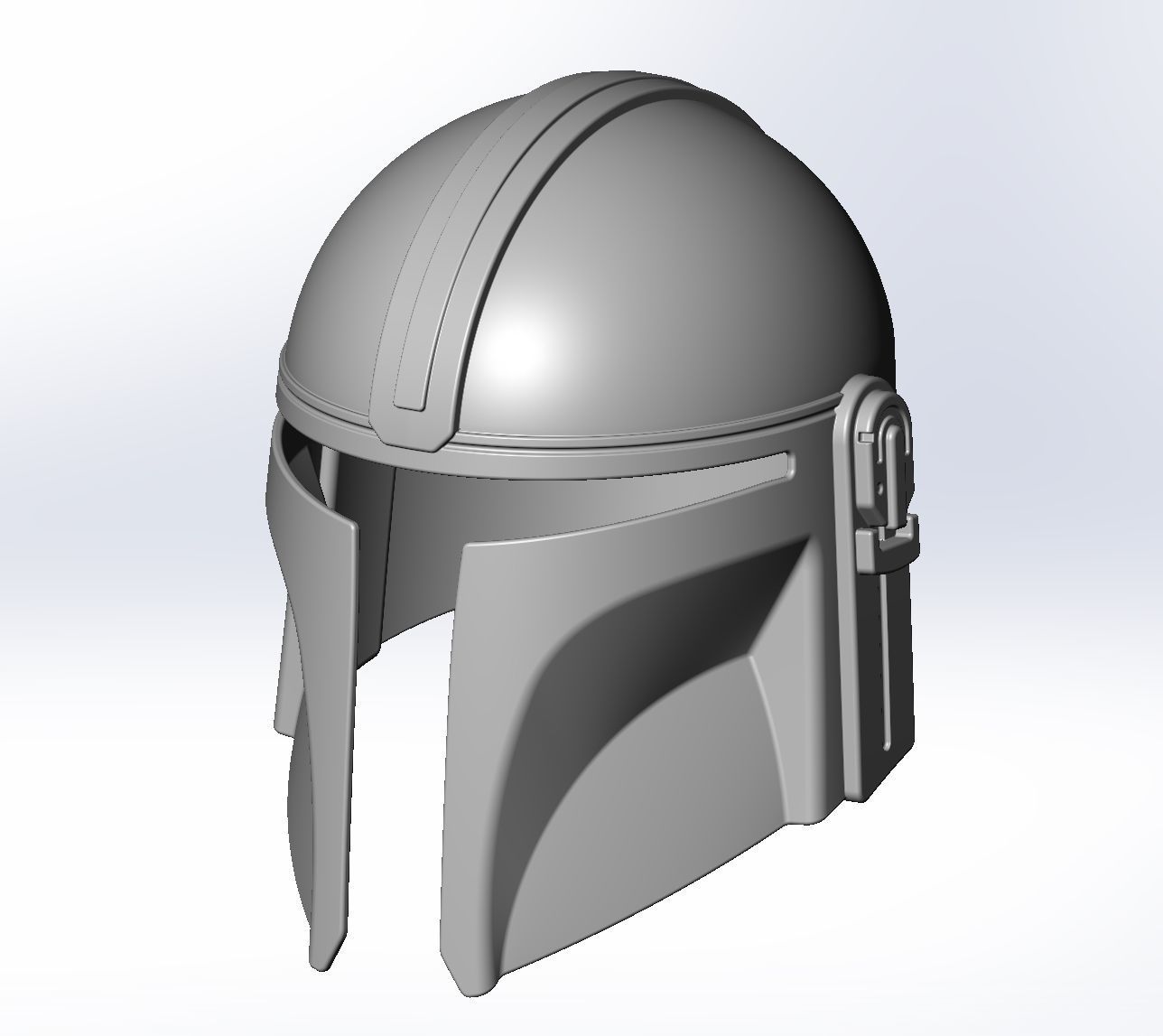 Star Wars Mandalorian Helmet Printable Model 3D print model_3
