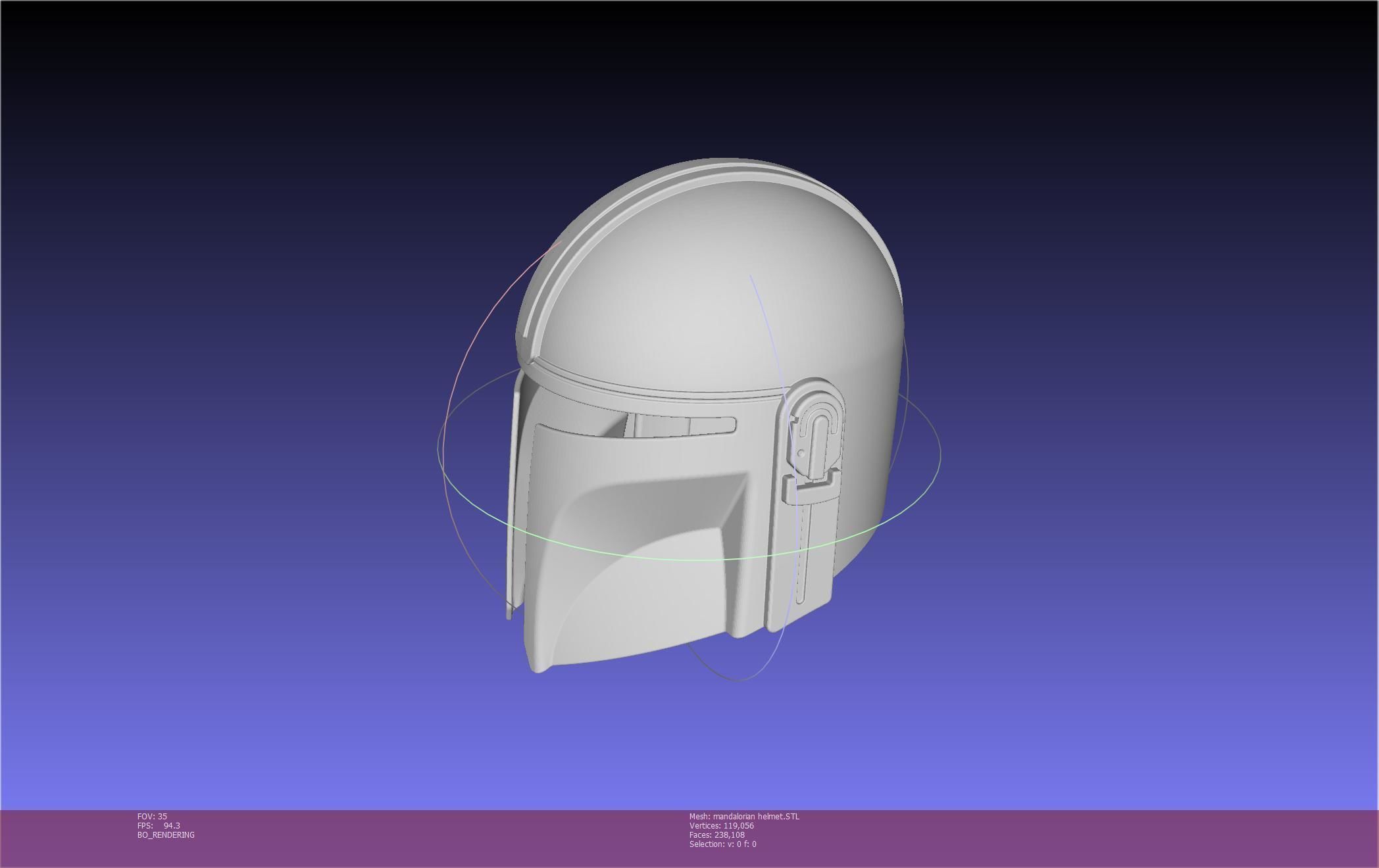 Star Wars Mandalorian Helmet Printable Model 3D print model_59