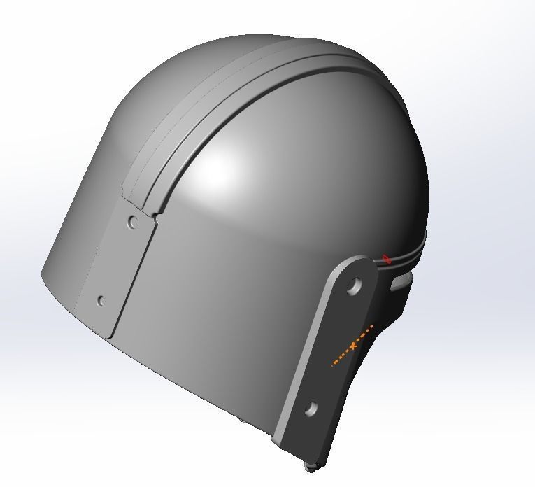 Star Wars Mandalorian Helmet Printable Model 3D print model_144