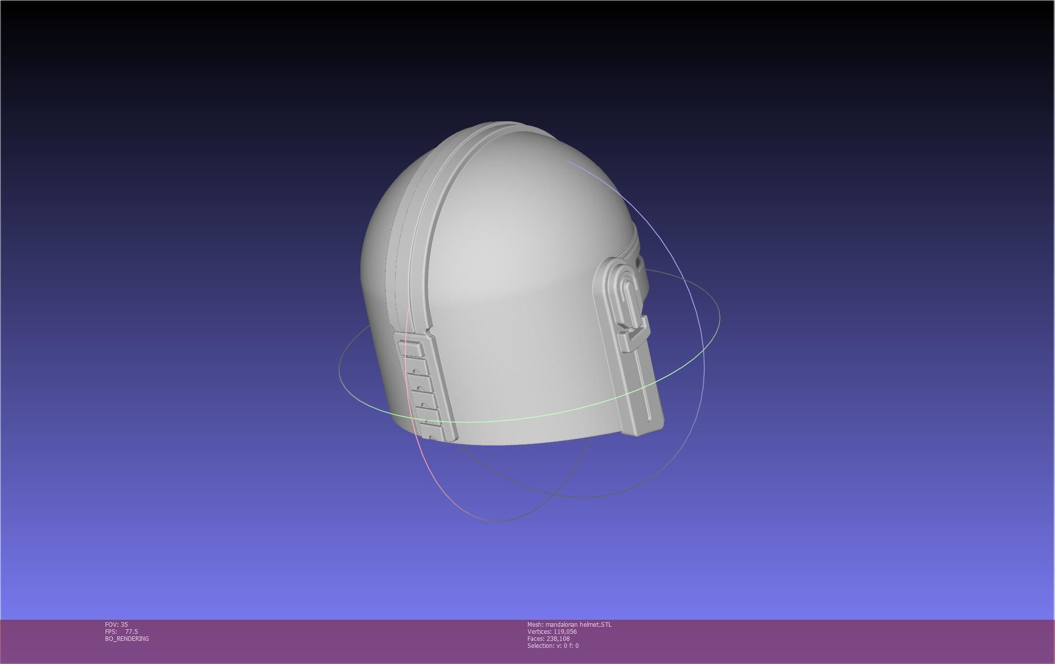 Star Wars Mandalorian Helmet Printable Model 3D print model_107