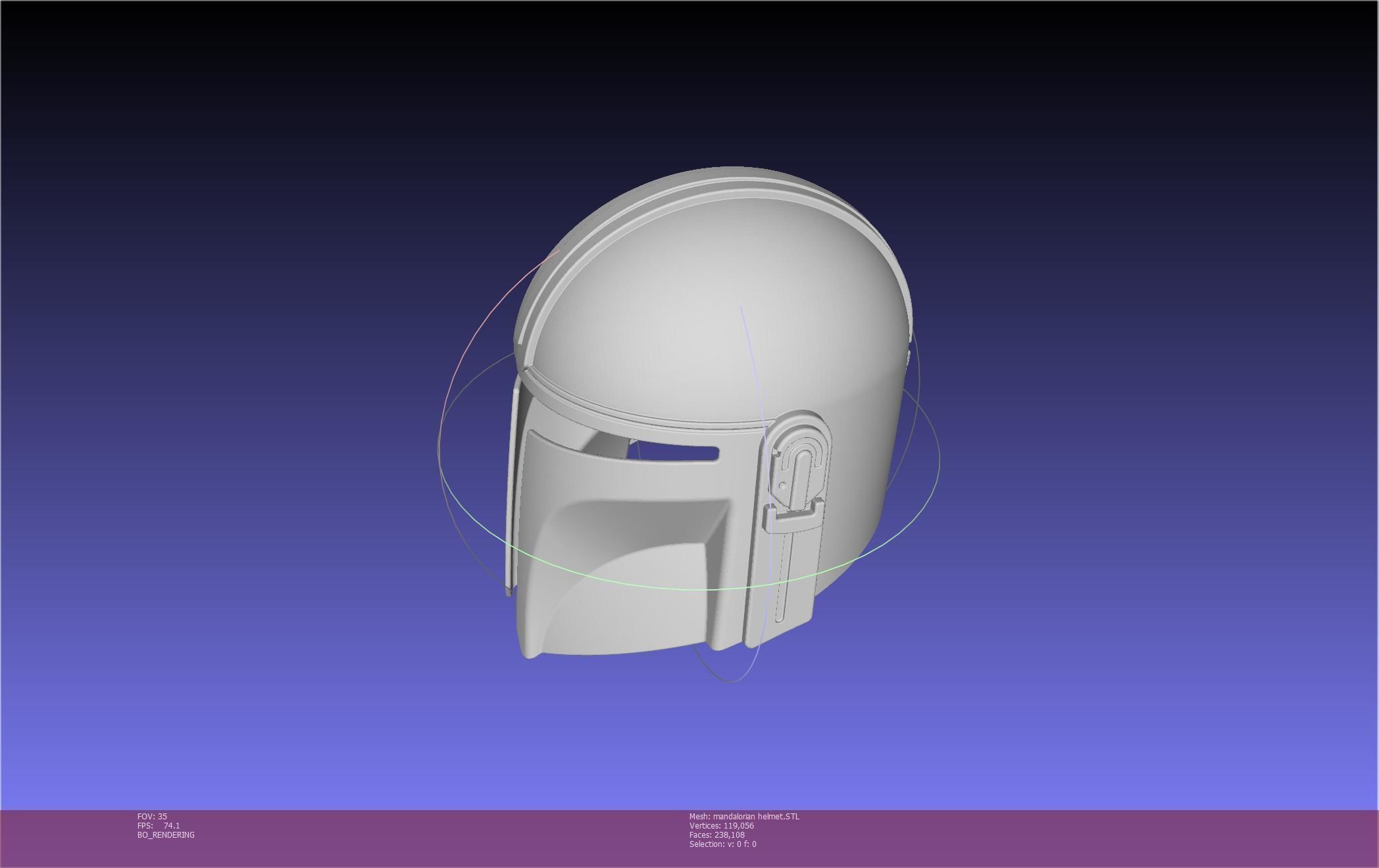 Star Wars Mandalorian Helmet Printable Model 3D print model_93
