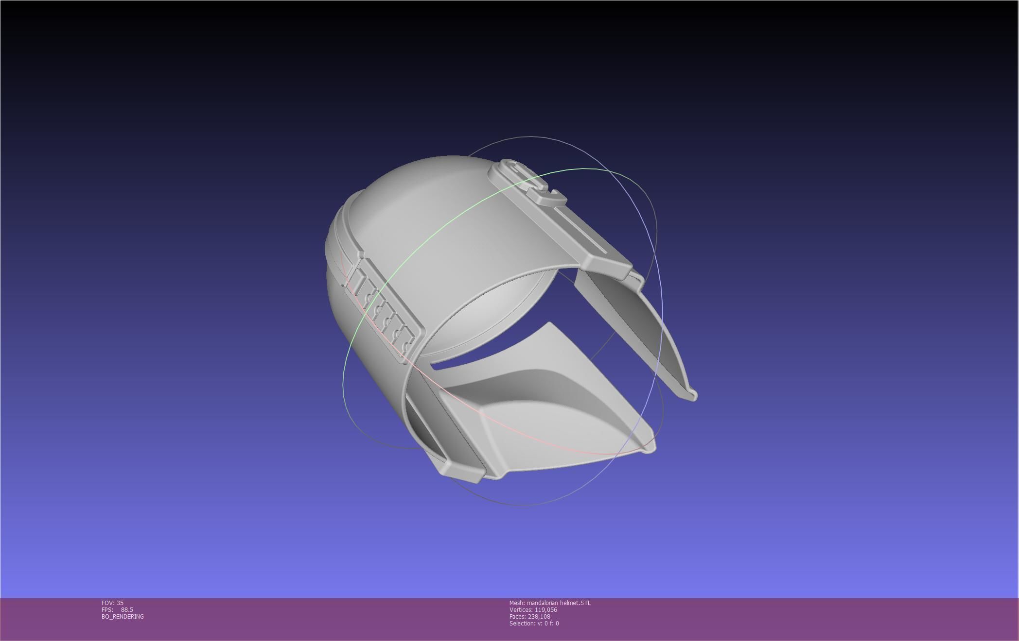 Star Wars Mandalorian Helmet Printable Model 3D print model_96