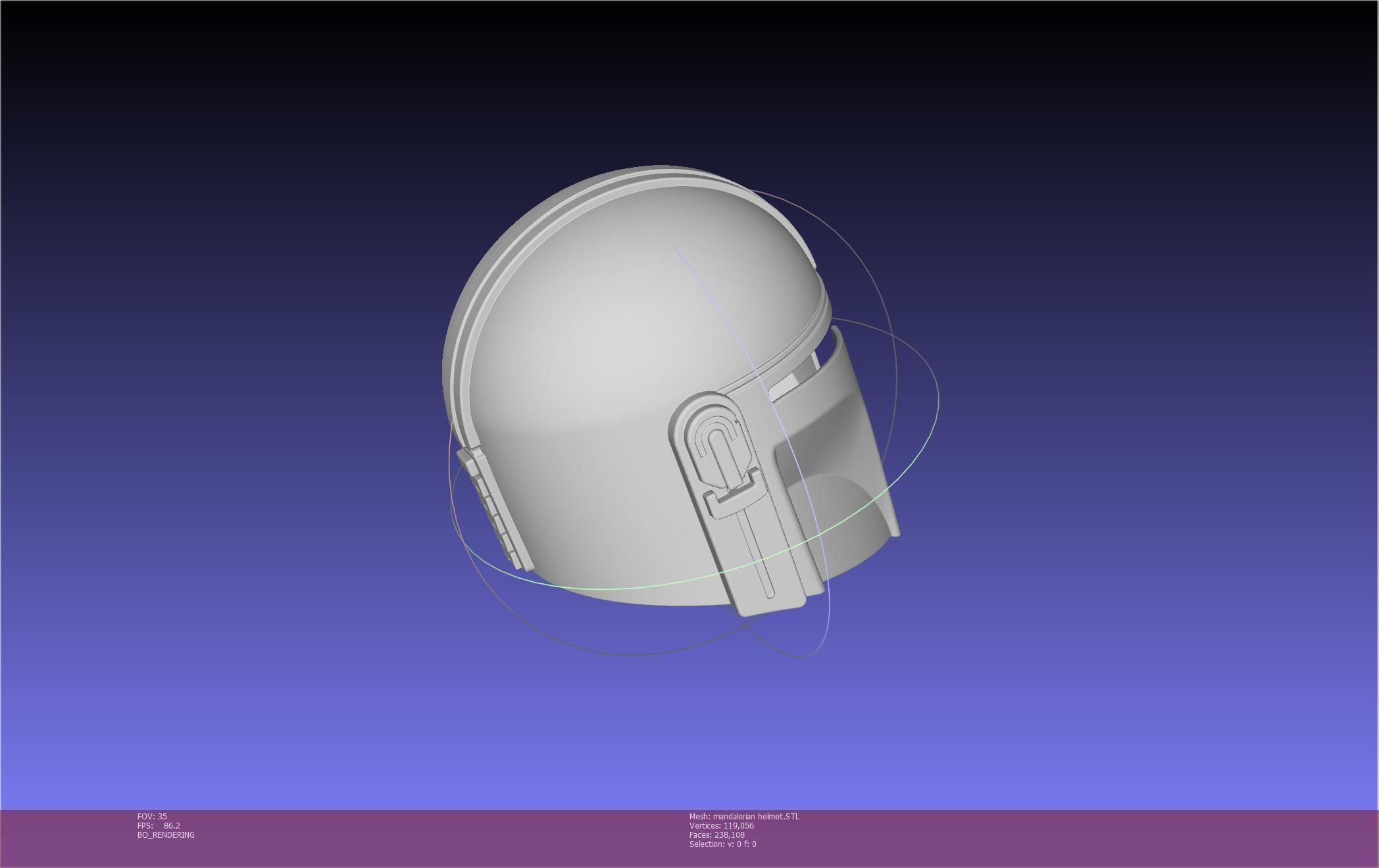 Star Wars Mandalorian Helmet Printable Model 3D print model_104