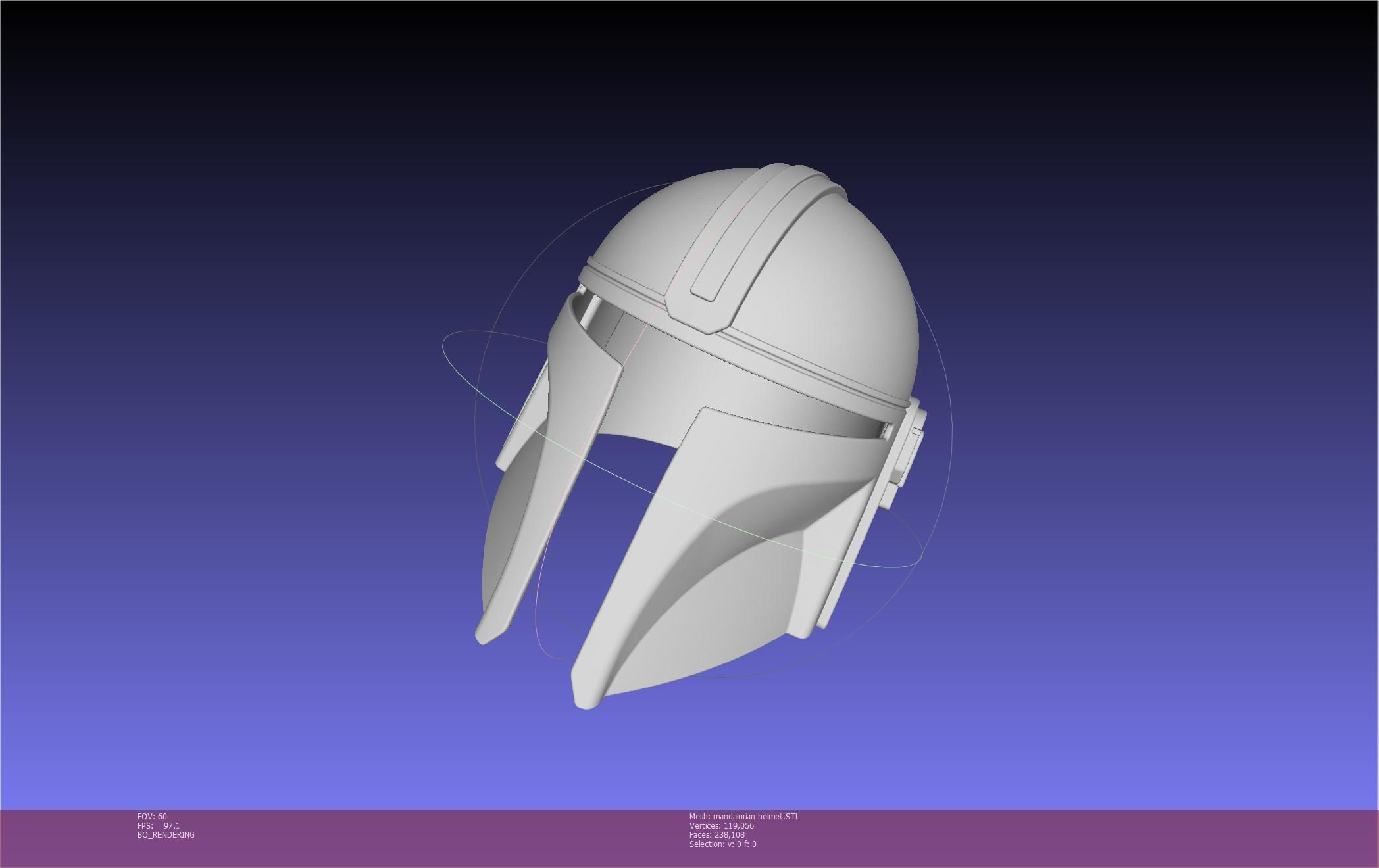 Star Wars Mandalorian Helmet Printable Model 3D print model_8
