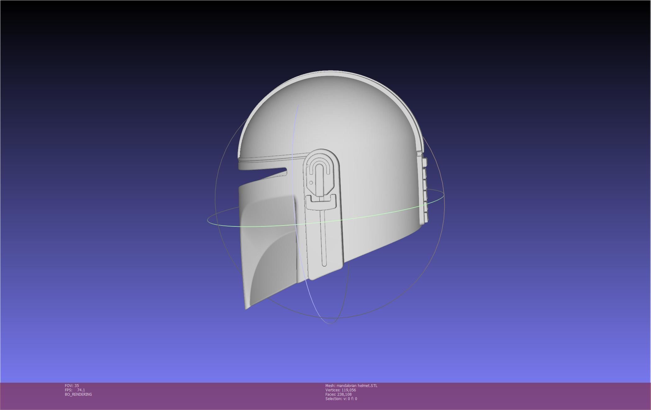 Star Wars Mandalorian Helmet Printable Model 3D print model_65