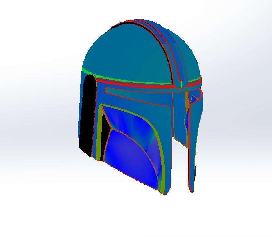 Star Wars Mandalorian Helmet Printable Model 3D print model_140