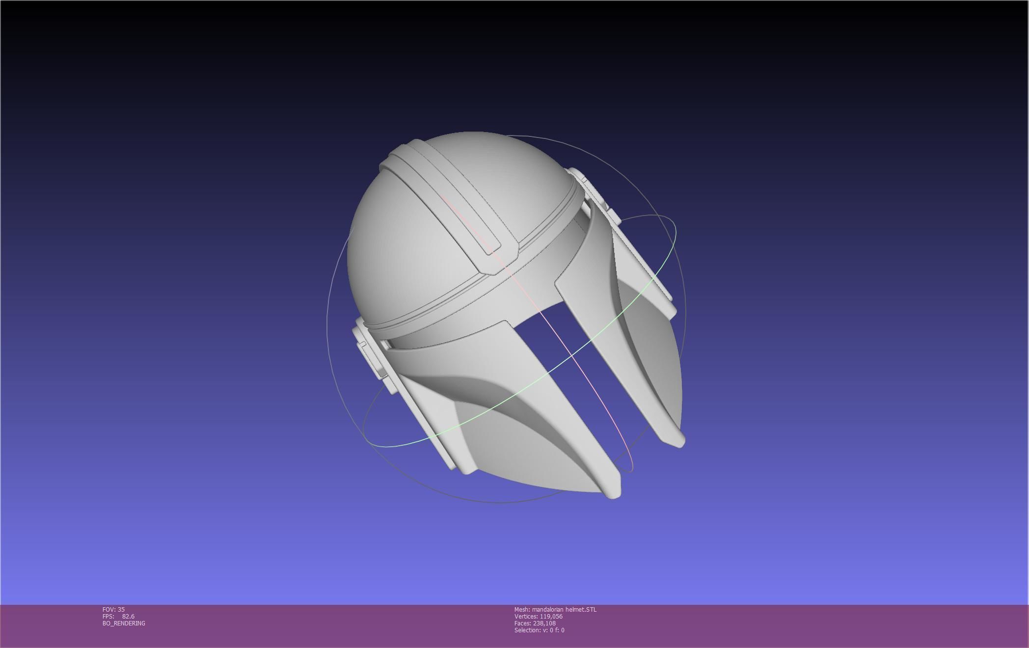 Star Wars Mandalorian Helmet Printable Model 3D print model_80