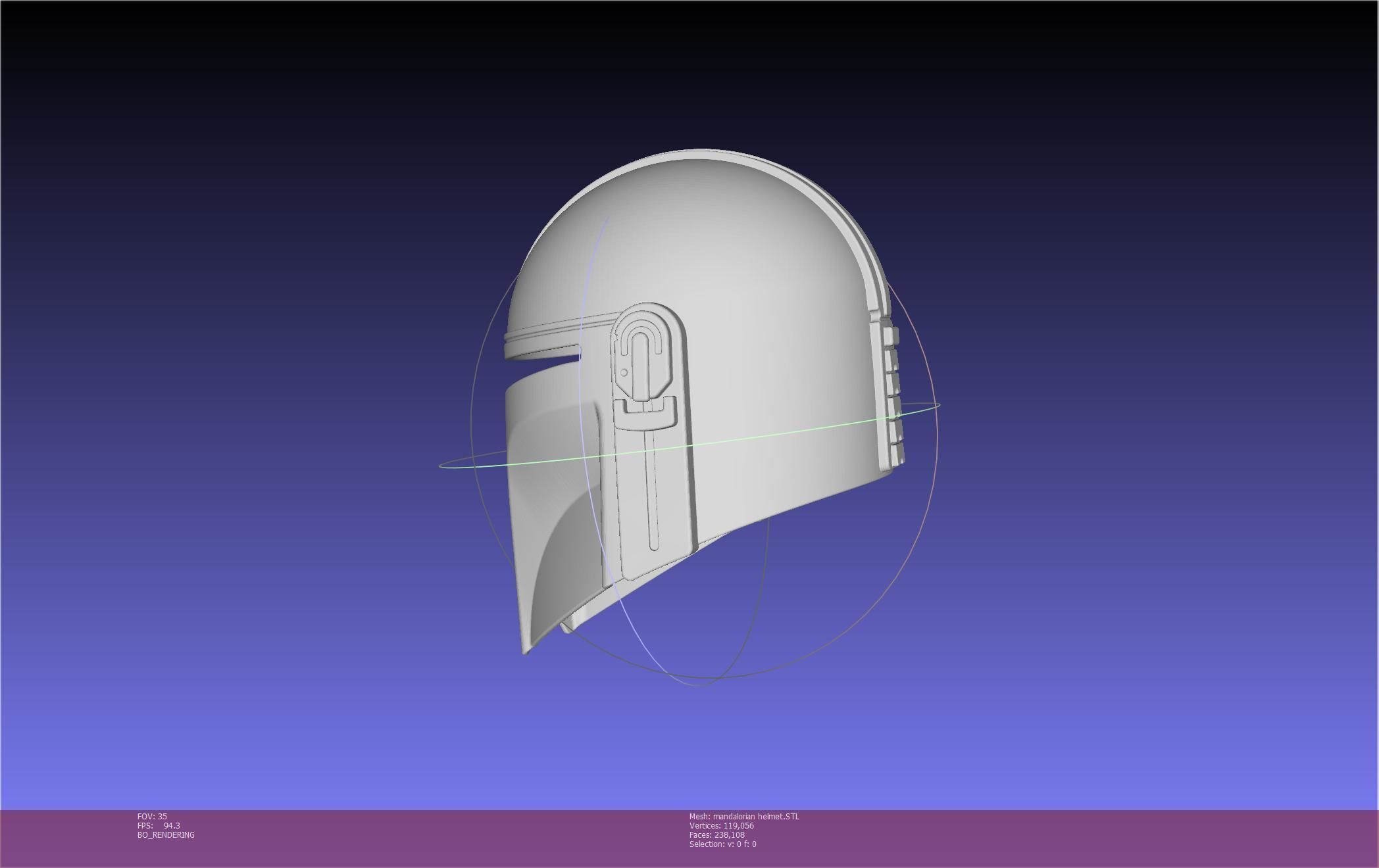 Star Wars Mandalorian Helmet Printable Model 3D print model_64