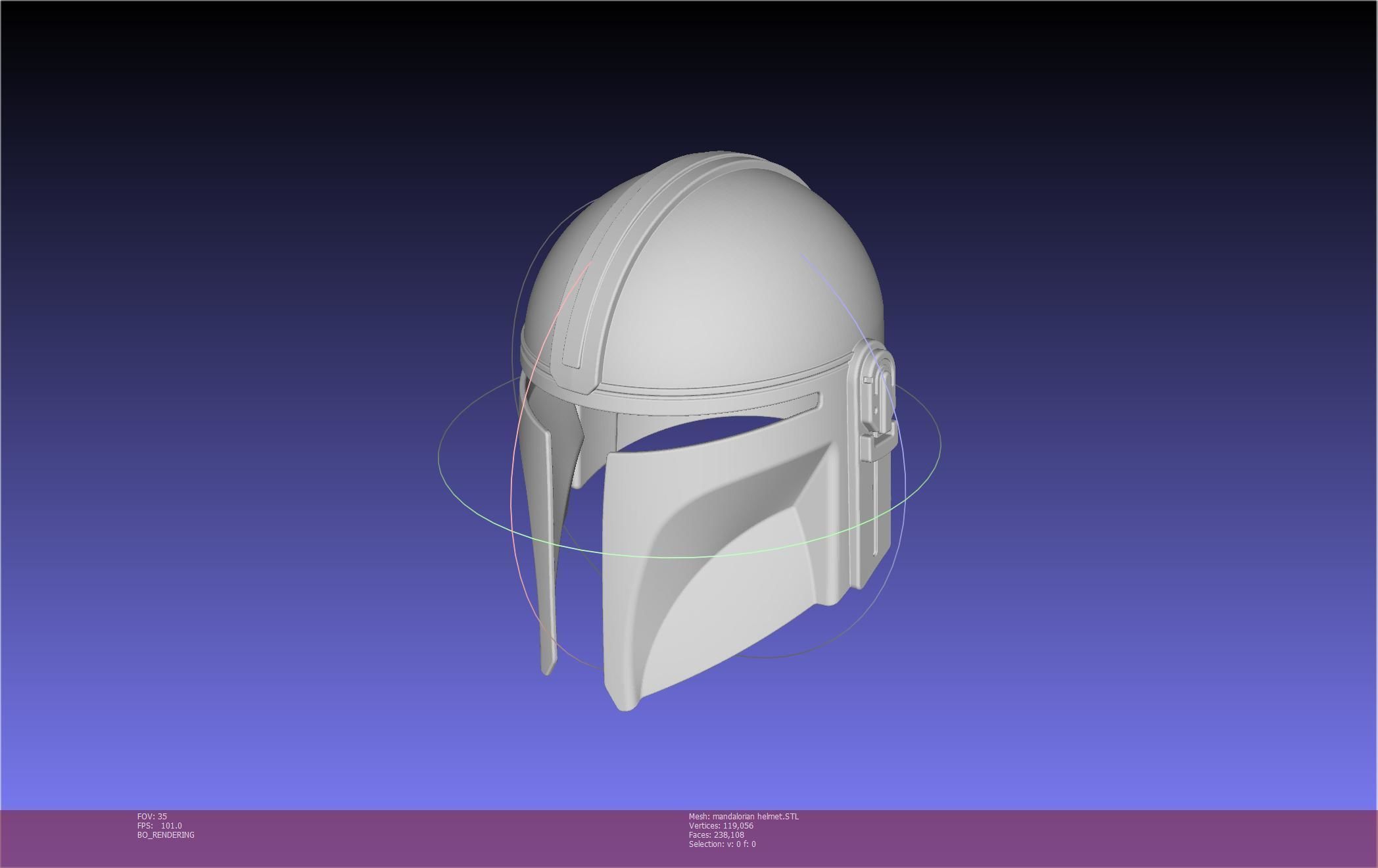 Star Wars Mandalorian Helmet Printable Model 3D print model_124