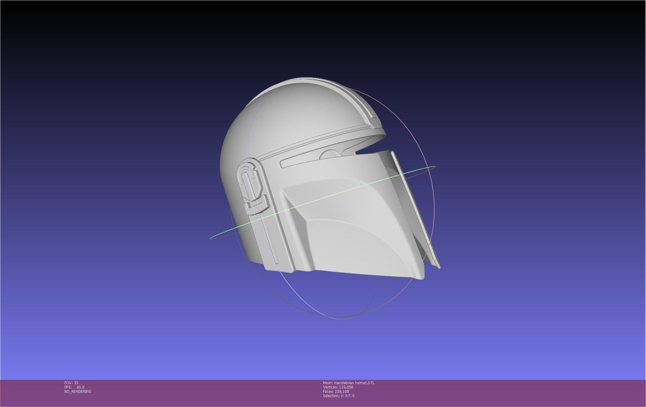 Star Wars Mandalorian Helmet Printable Model 3D print model_98