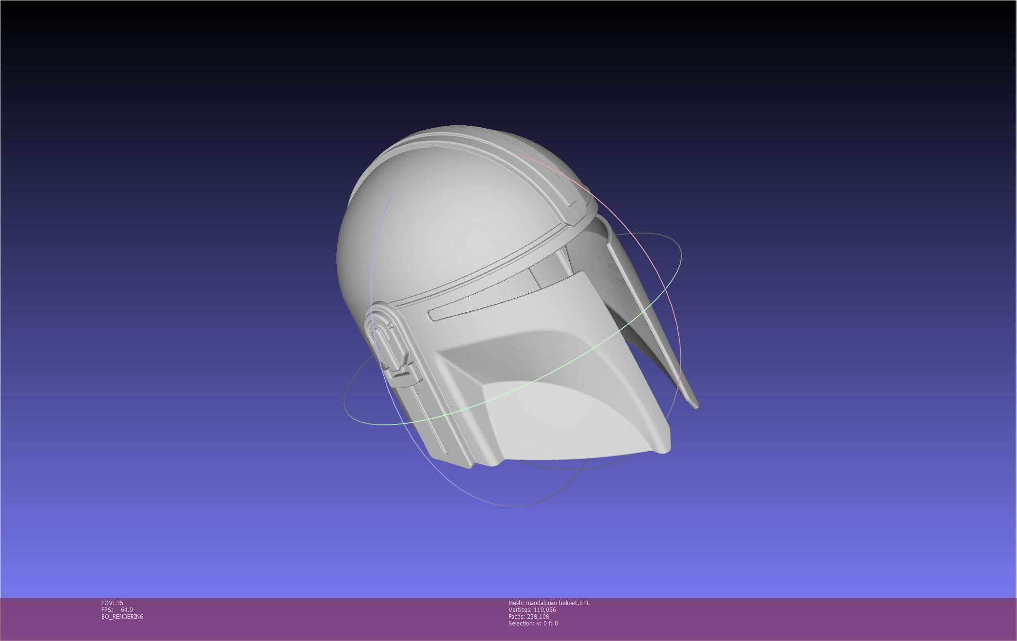 Star Wars Mandalorian Helmet Printable Model 3D print model_69