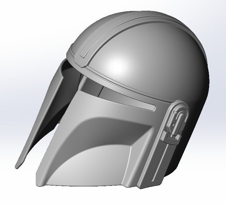 Star Wars Mandalorian Helmet Printable Model 3D print model_146