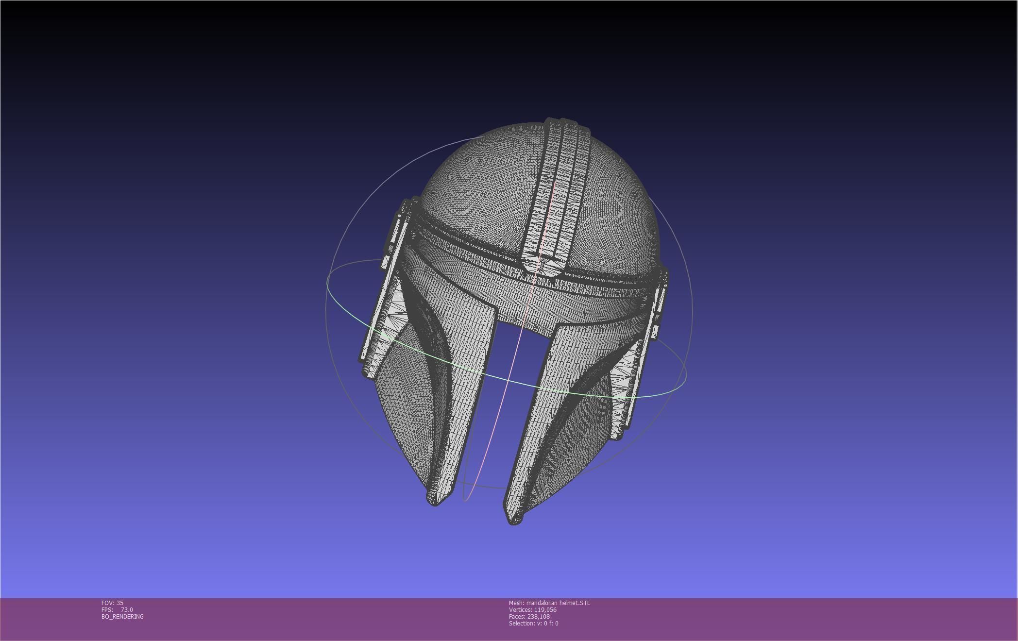 Star Wars Mandalorian Helmet Printable Model 3D print model_54