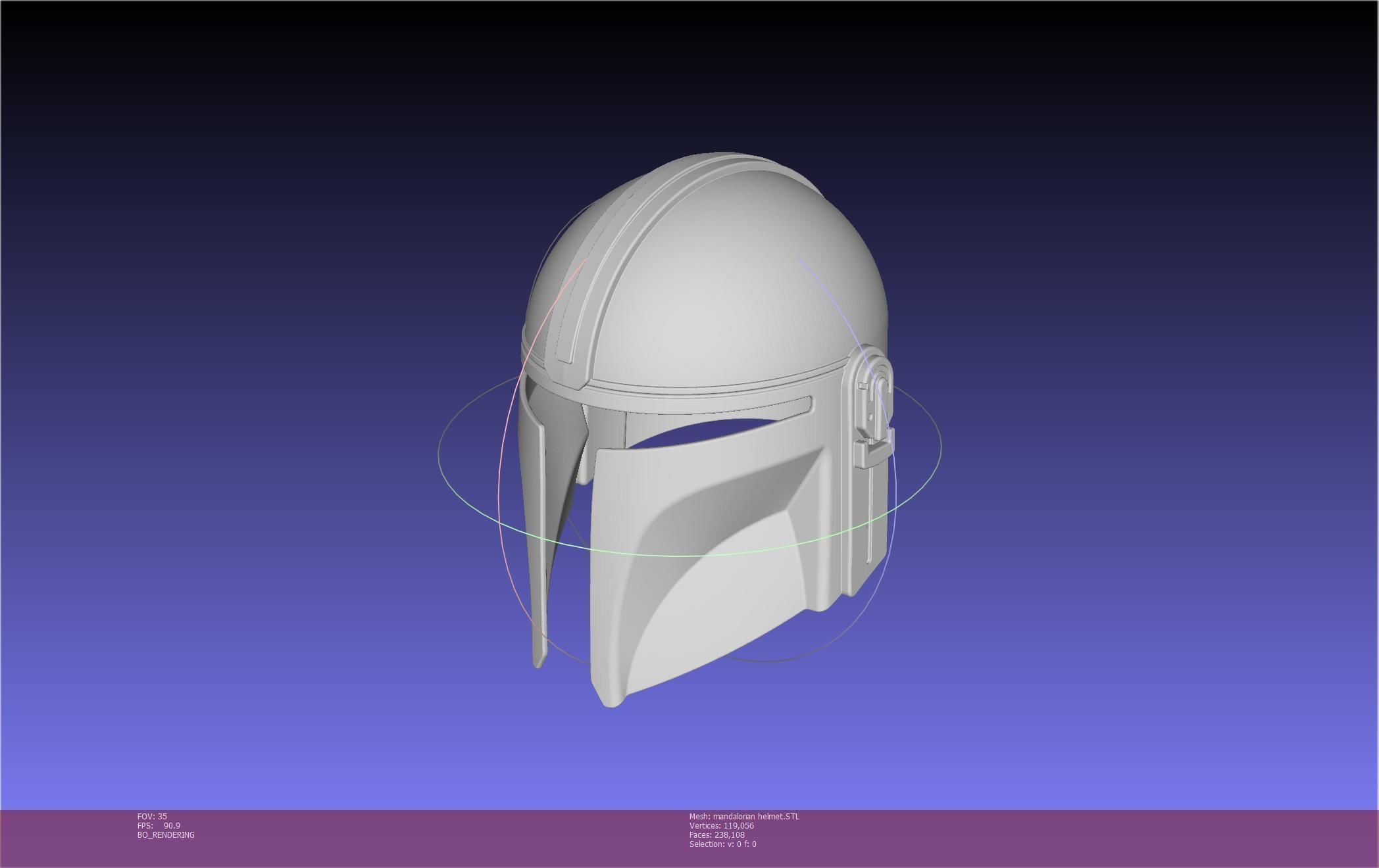 Star Wars Mandalorian Helmet Printable Model 3D print model_120