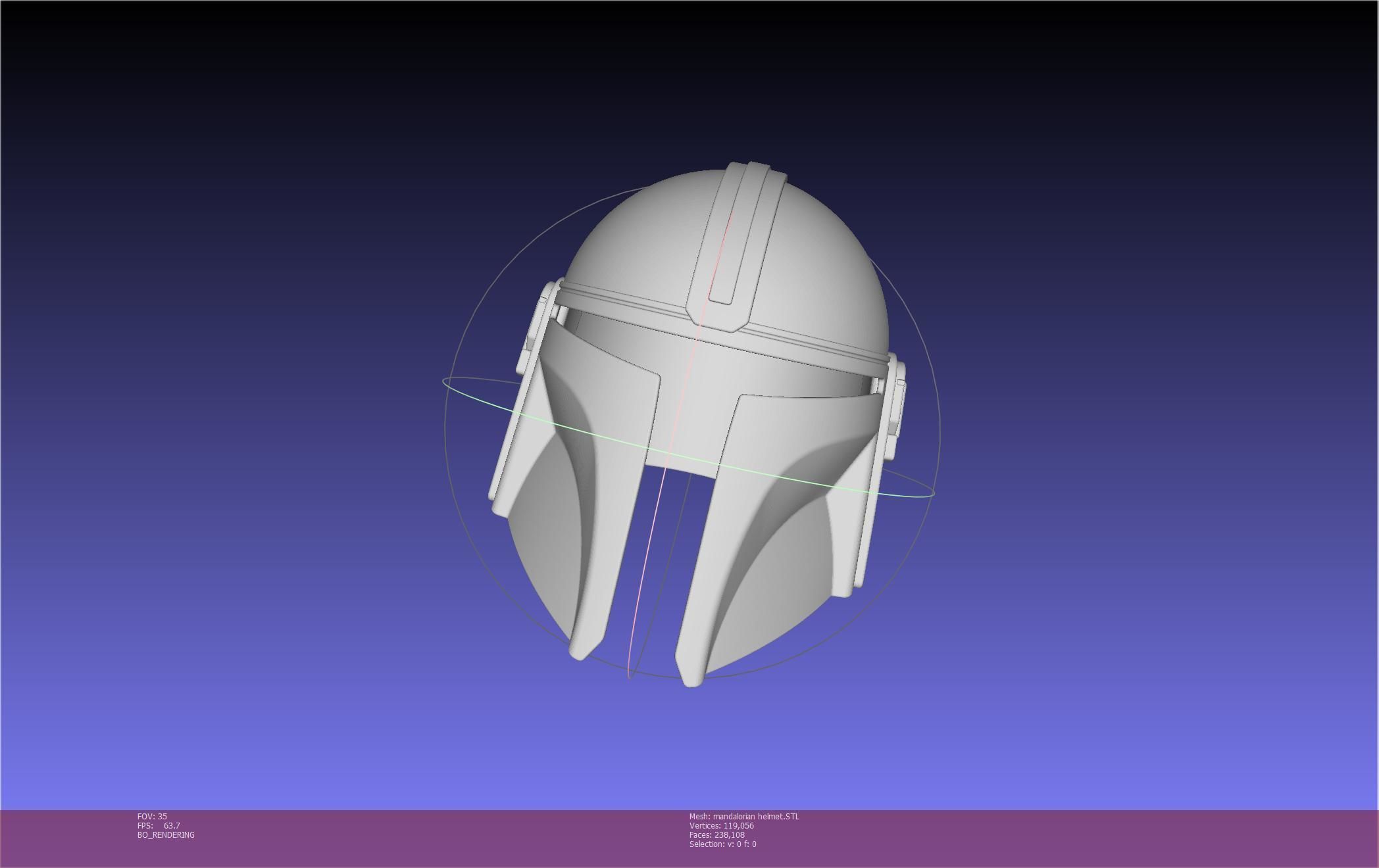 Star Wars Mandalorian Helmet Printable Model 3D print model_57