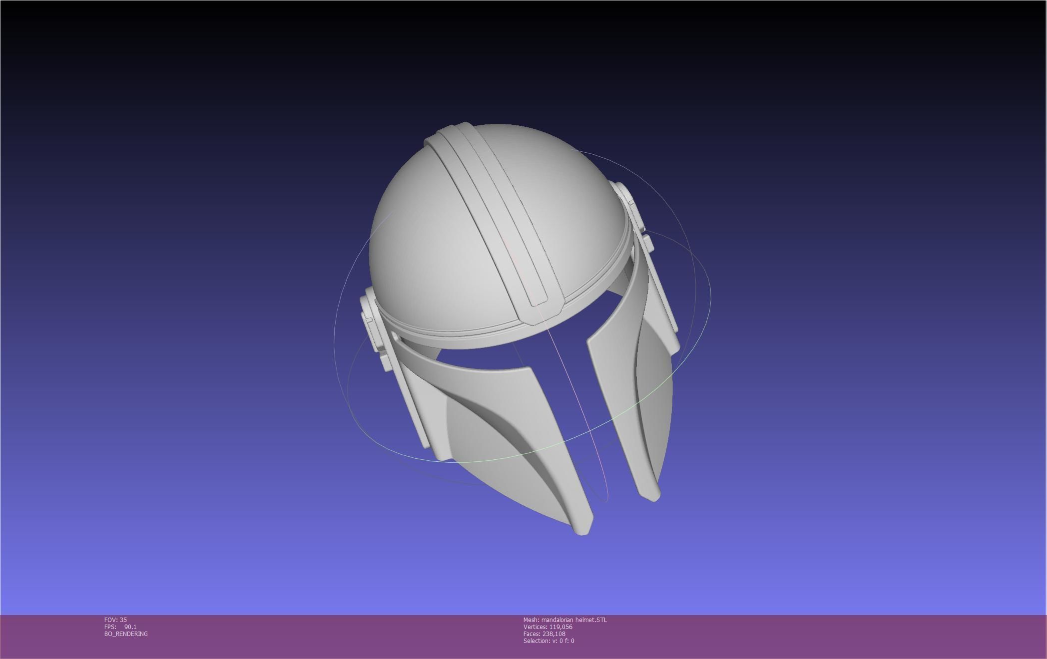Star Wars Mandalorian Helmet Printable Model 3D print model_106