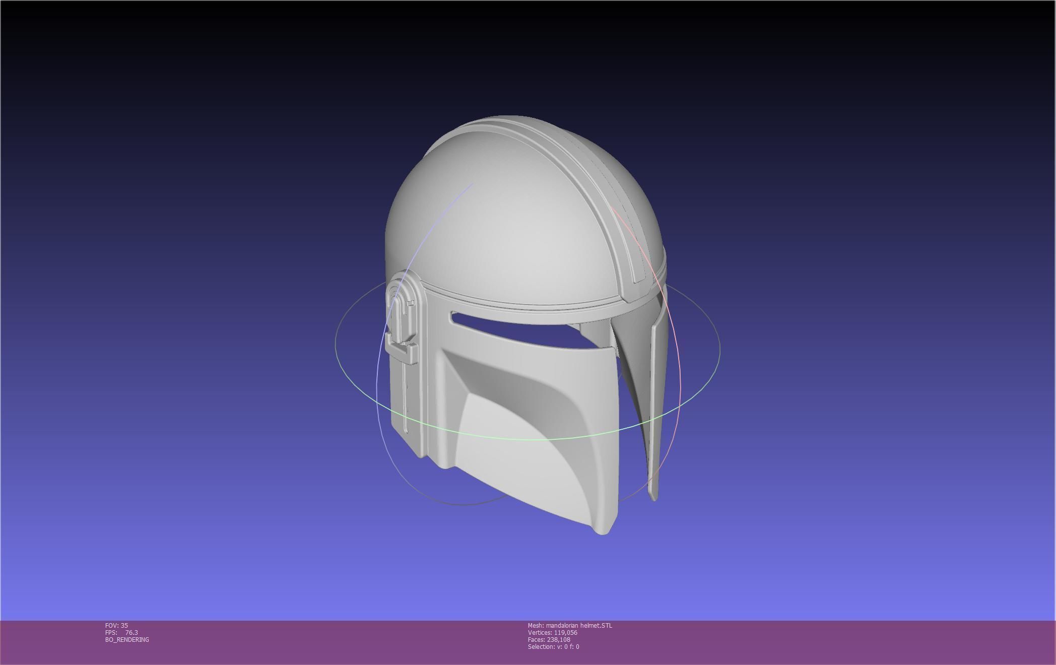 Star Wars Mandalorian Helmet Printable Model 3D print model_122