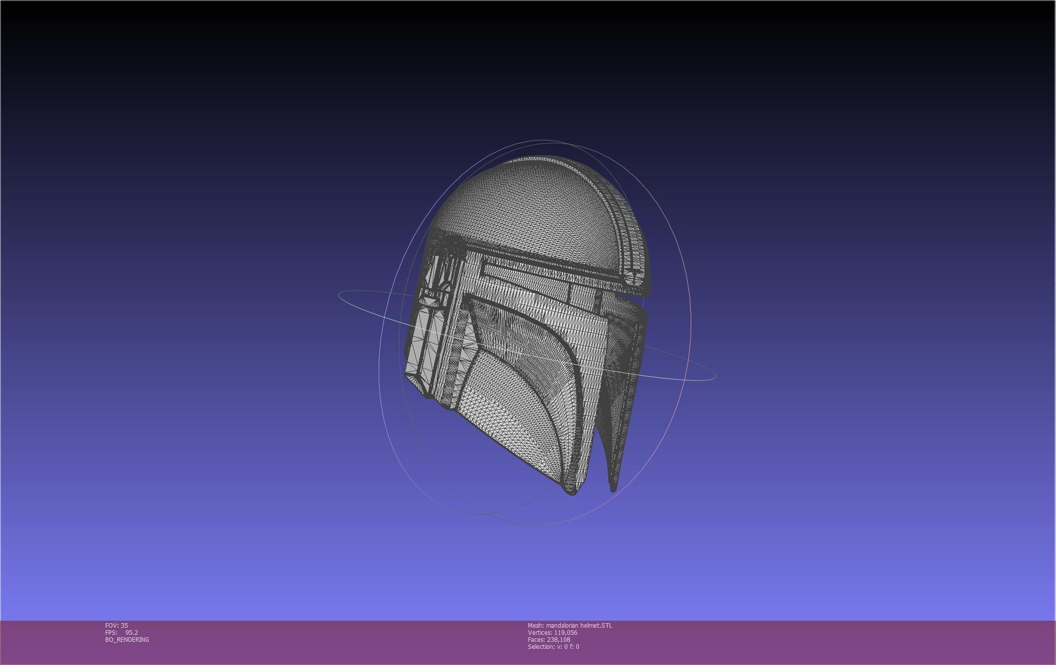 Star Wars Mandalorian Helmet Printable Model 3D print model_135