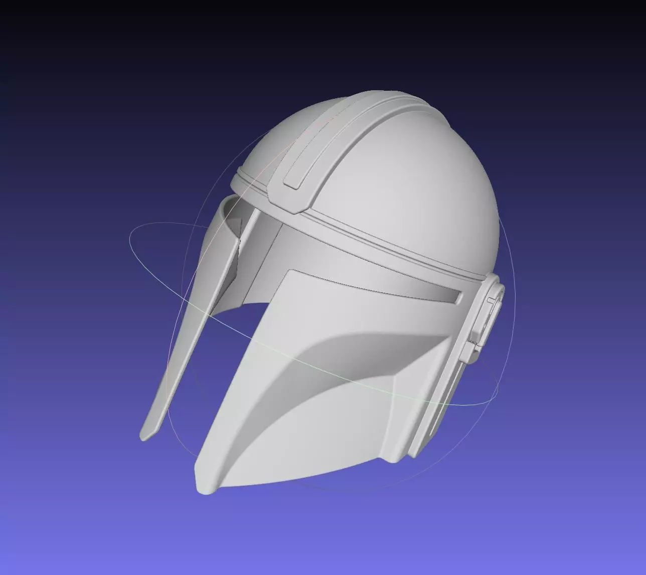 Star Wars Mandalorian Helmet Printable Model 3D print model_0