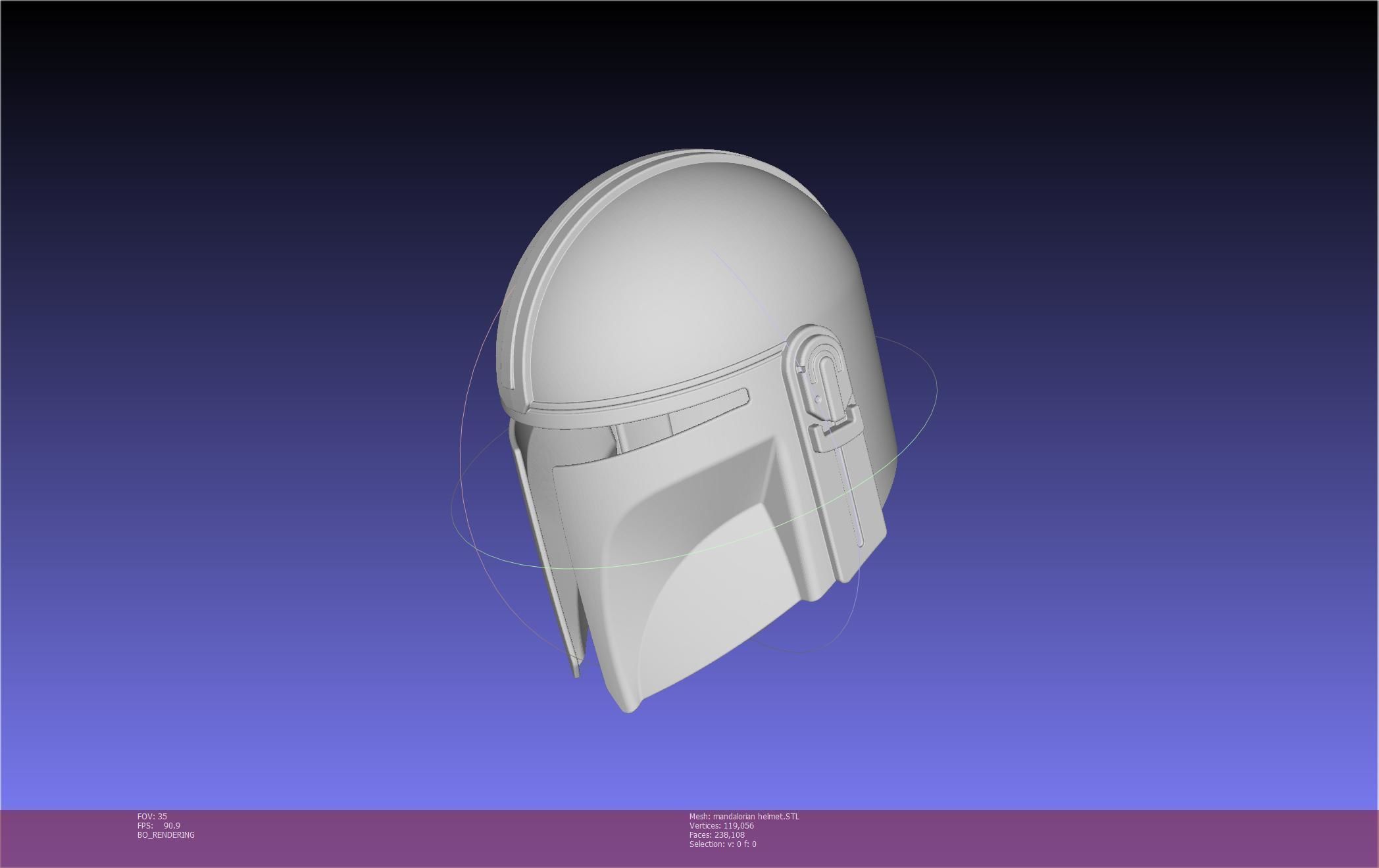 Star Wars Mandalorian Helmet Printable Model 3D print model_102