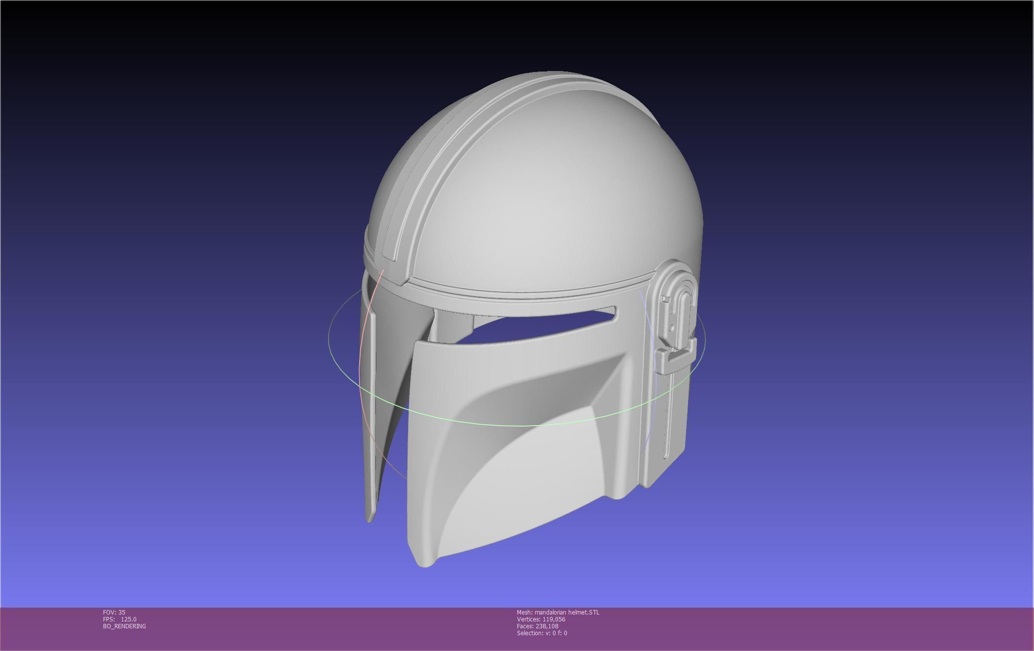 Star Wars Mandalorian Helmet Printable Model 3D print model_126