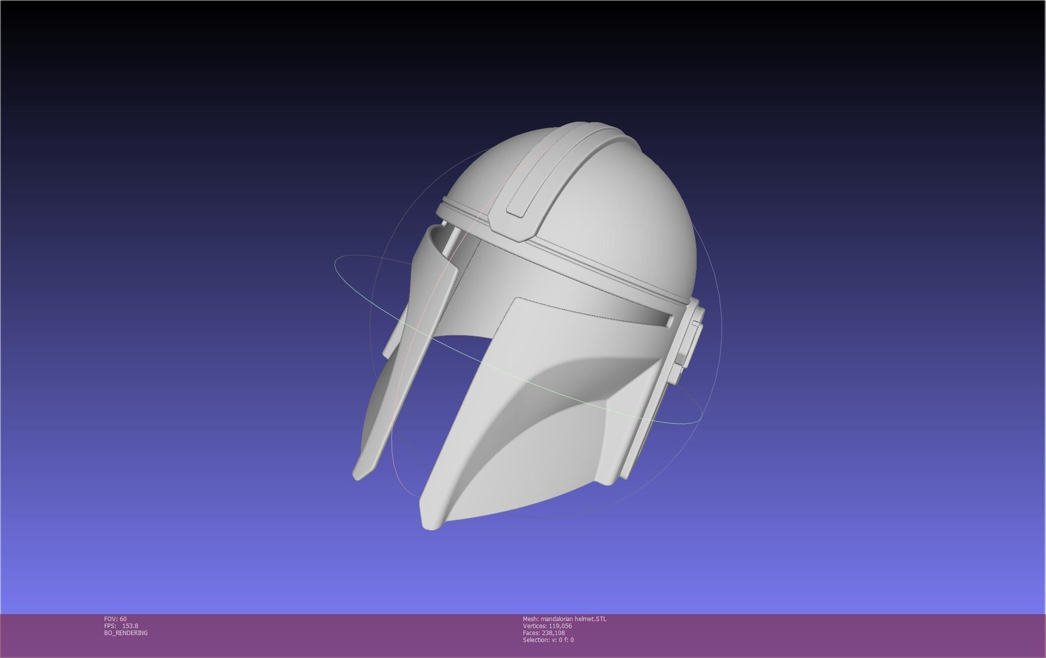 Star Wars Mandalorian Helmet Printable Model 3D print model_5