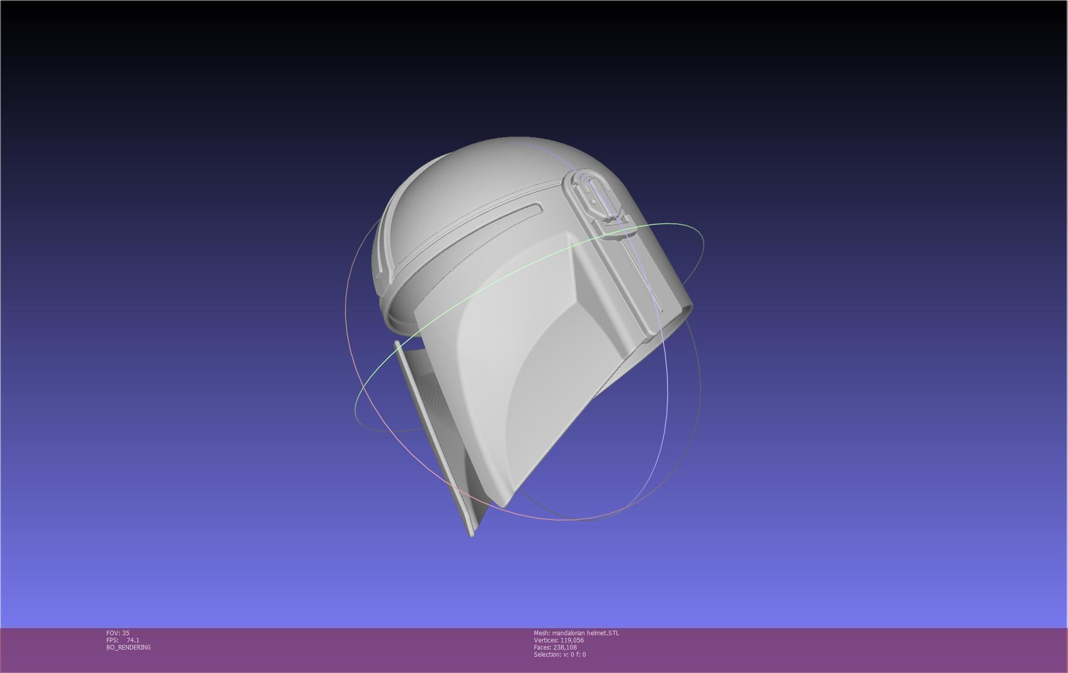 Star Wars Mandalorian Helmet Printable Model 3D print model_88