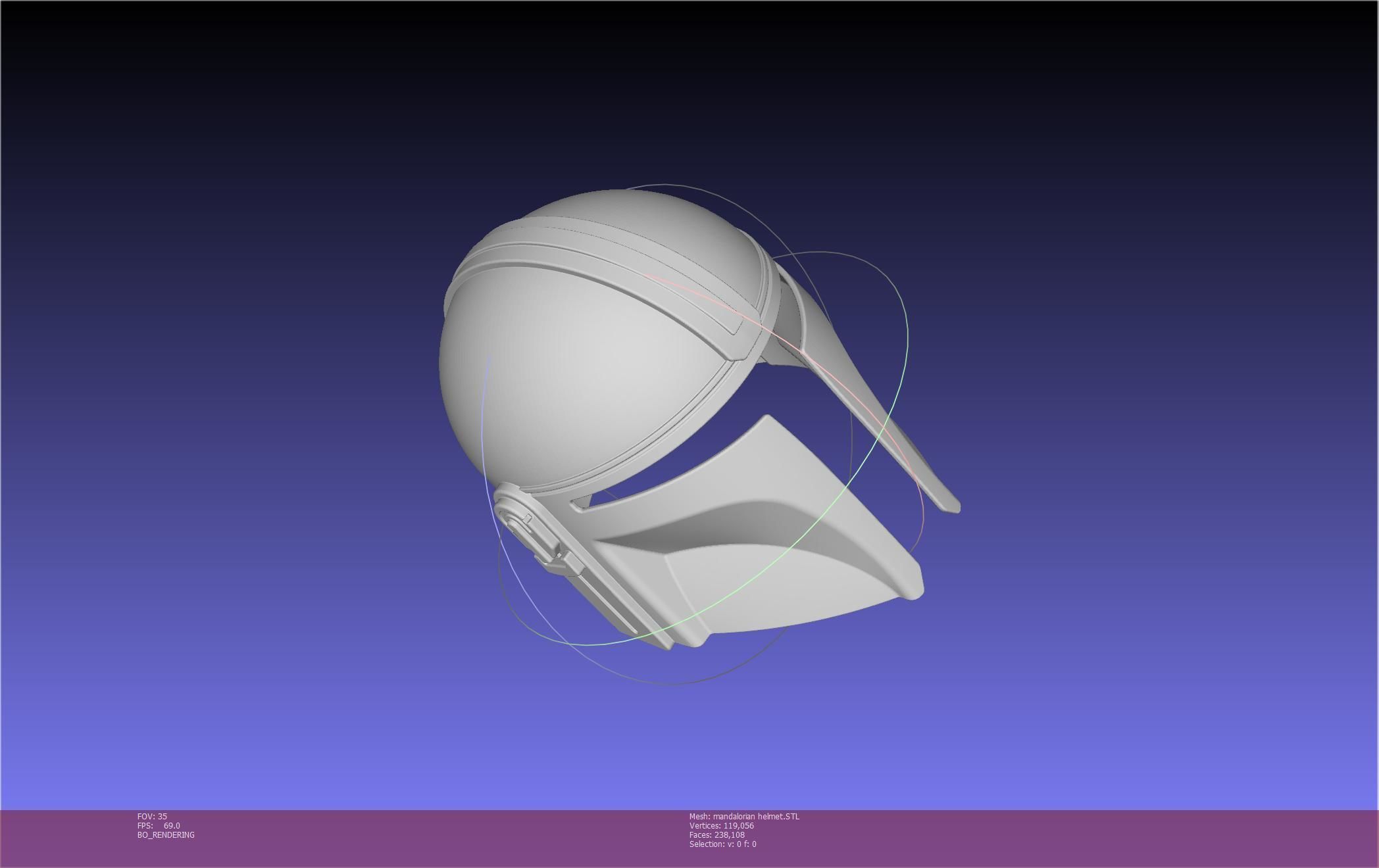 Star Wars Mandalorian Helmet Printable Model 3D print model_110