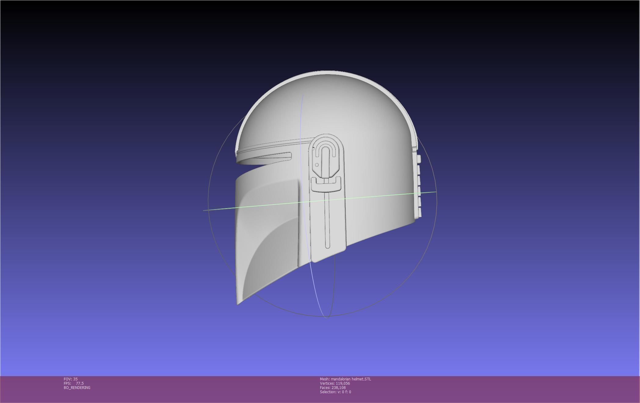 Star Wars Mandalorian Helmet Printable Model 3D print model_61