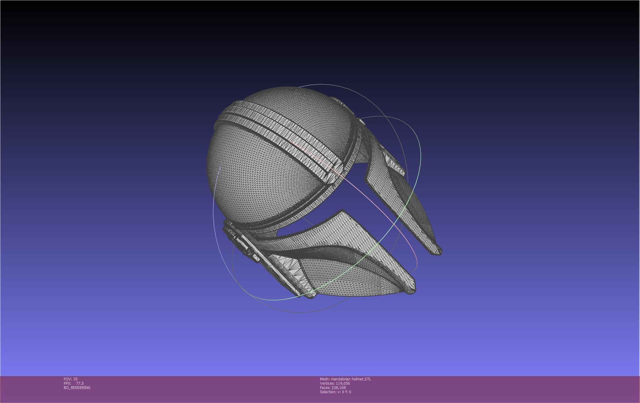Star Wars Mandalorian Helmet Printable Model 3D print model_44