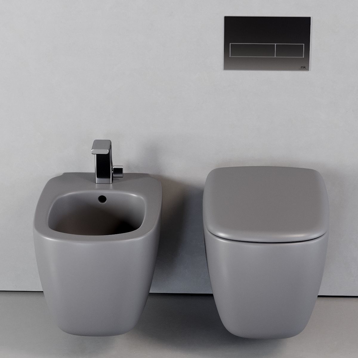 Ceramica Flaminia Mono Wall-Hung WC Low-poly 3D model_2