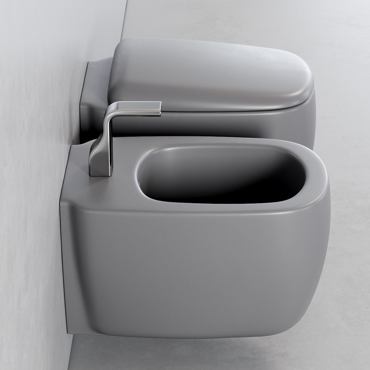 Ceramica Flaminia Mono Wall-Hung WC Low-poly 3D model_1