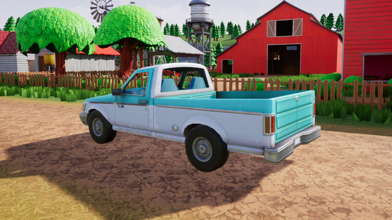 Pickup Truck Stylized Vehicle Low-poly 3D model_6