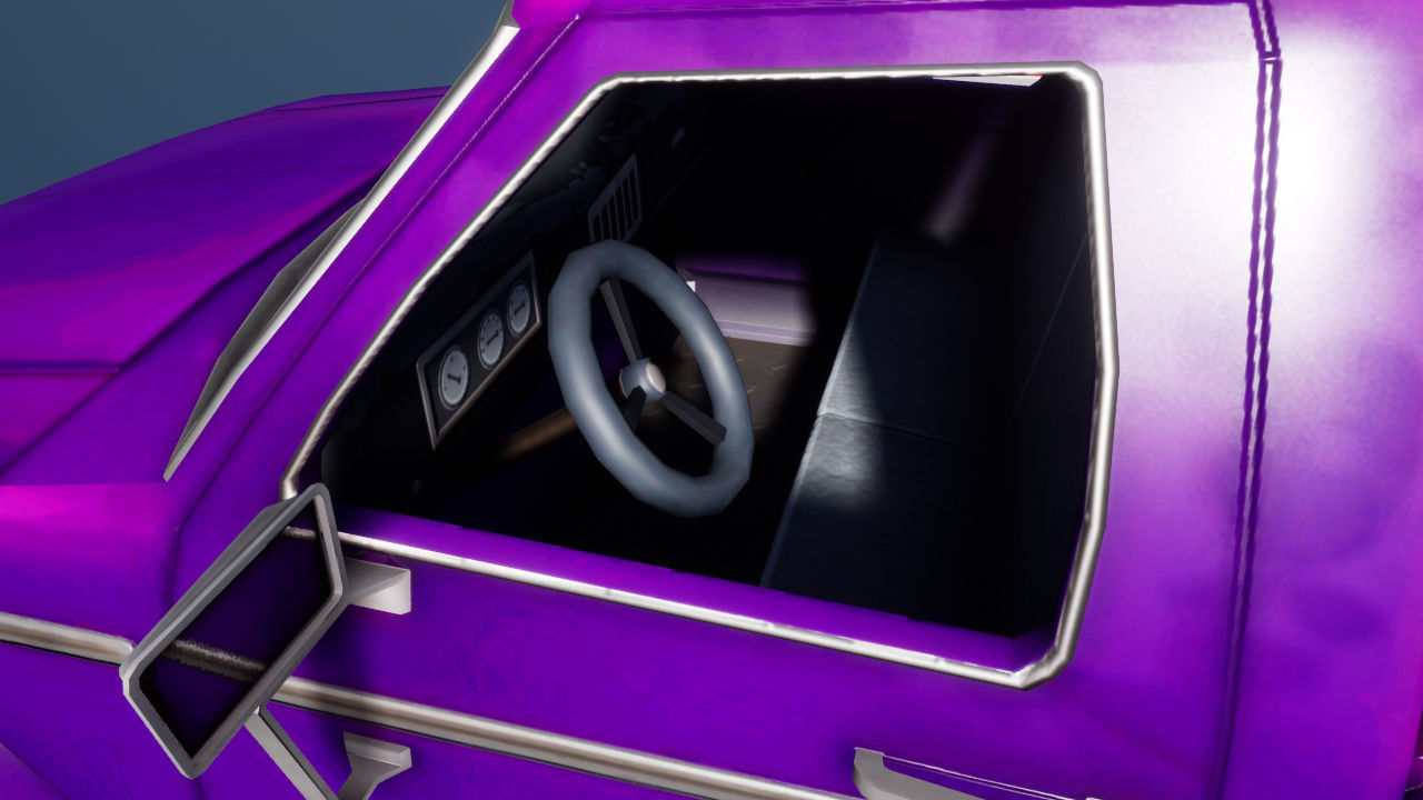 Pickup Truck Stylized Vehicle Low-poly 3D model_5