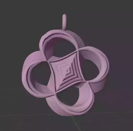 Lover Daisy Flower Necklace Pendant 2 3D print model