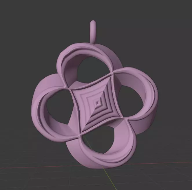 Lover Daisy Flower Necklace Pendant 2 3D print model