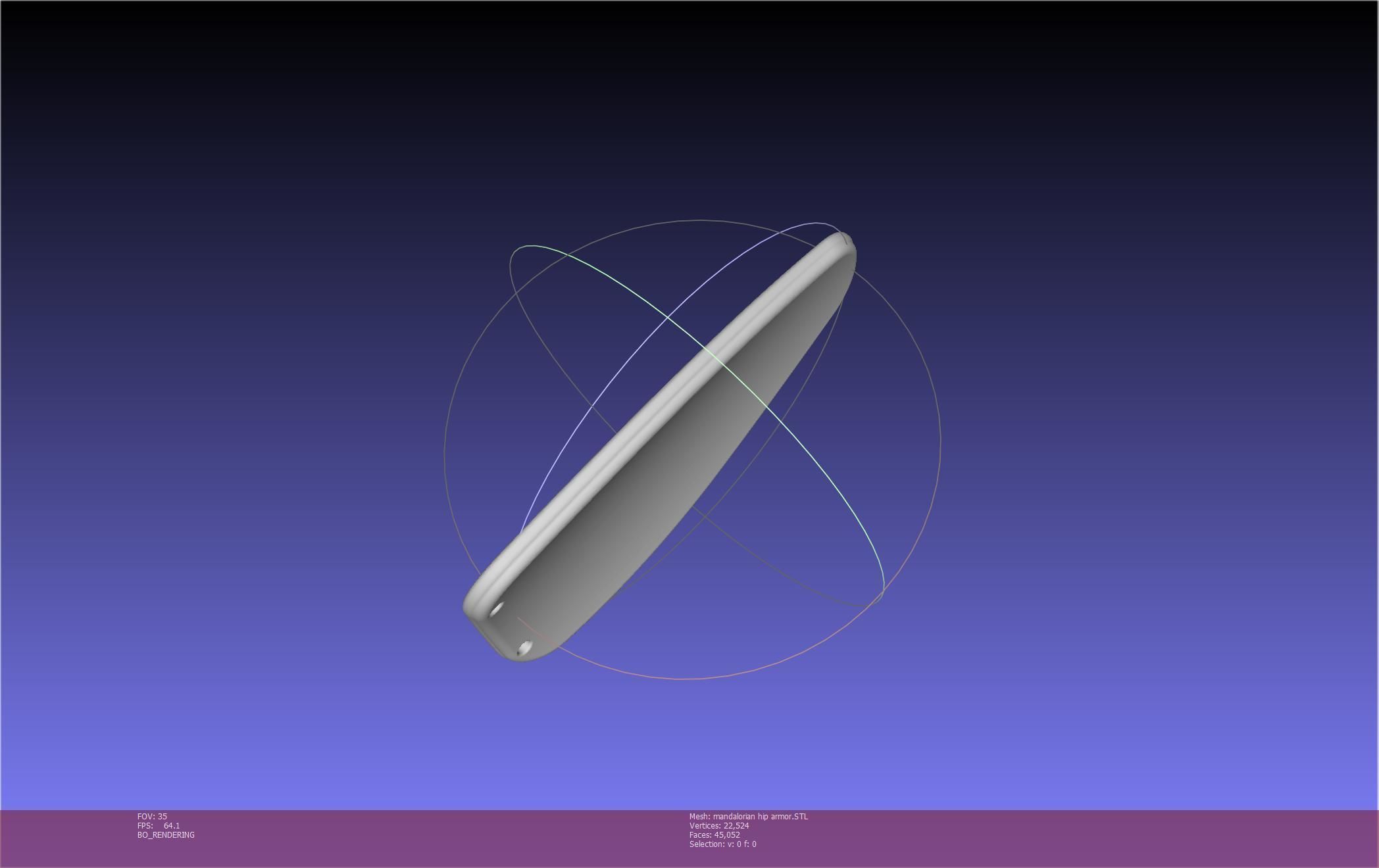 Mandalorian Armor Hip Piece Printable Model 3D print model_62