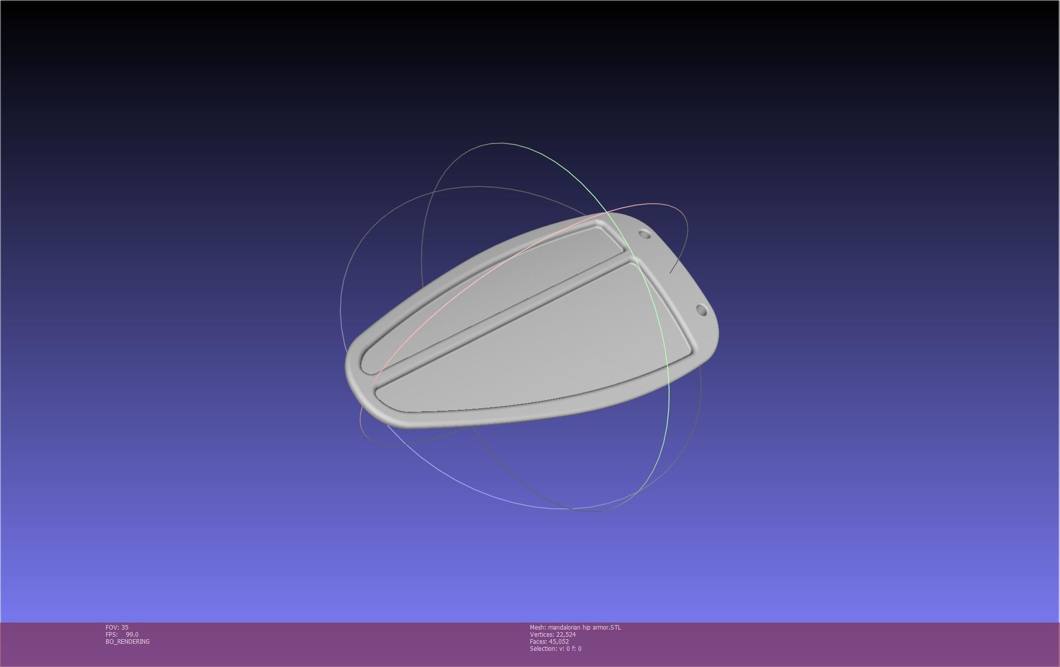 Mandalorian Armor Hip Piece Printable Model 3D print model_78