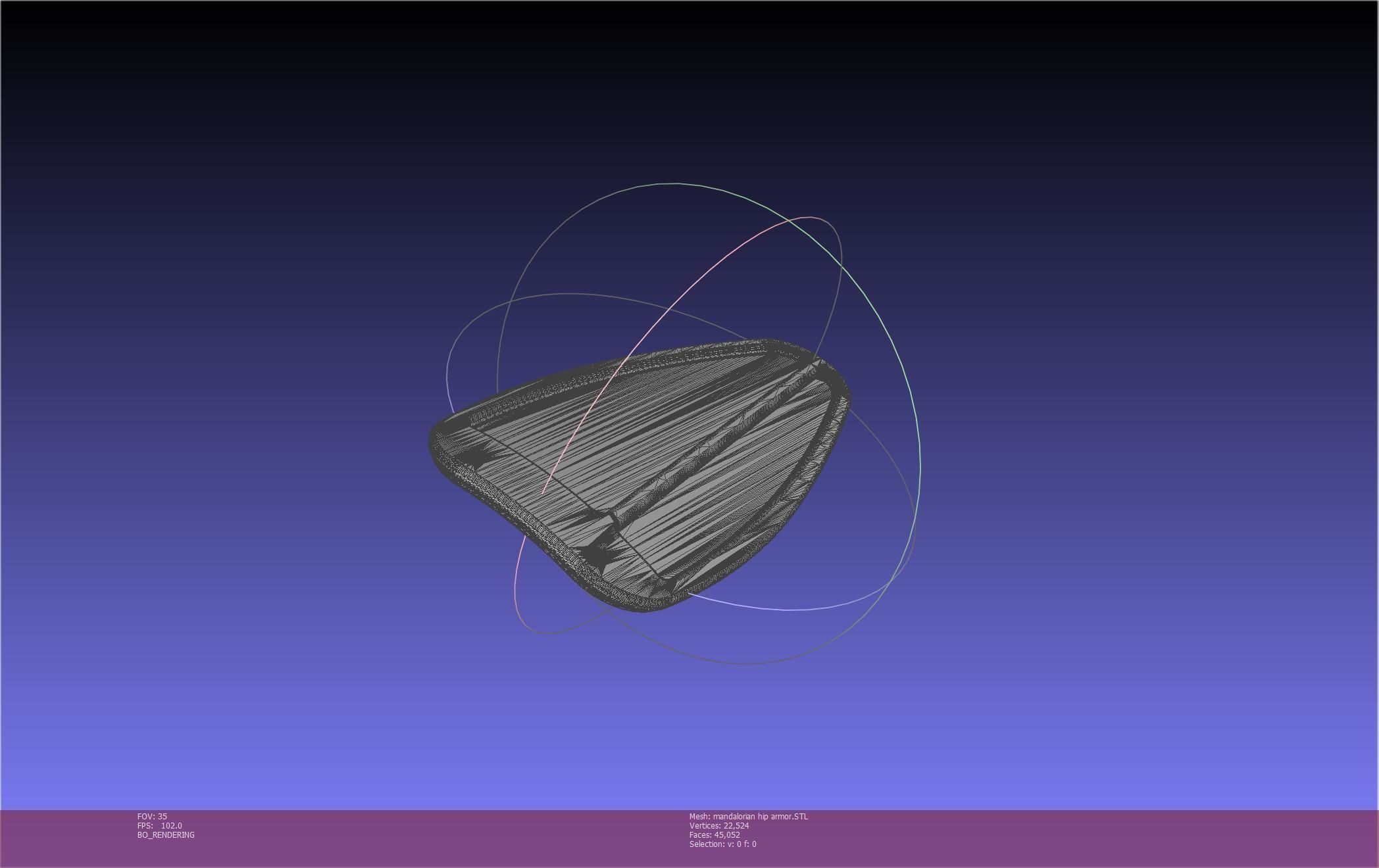 Mandalorian Armor Hip Piece Printable Model 3D print model_43