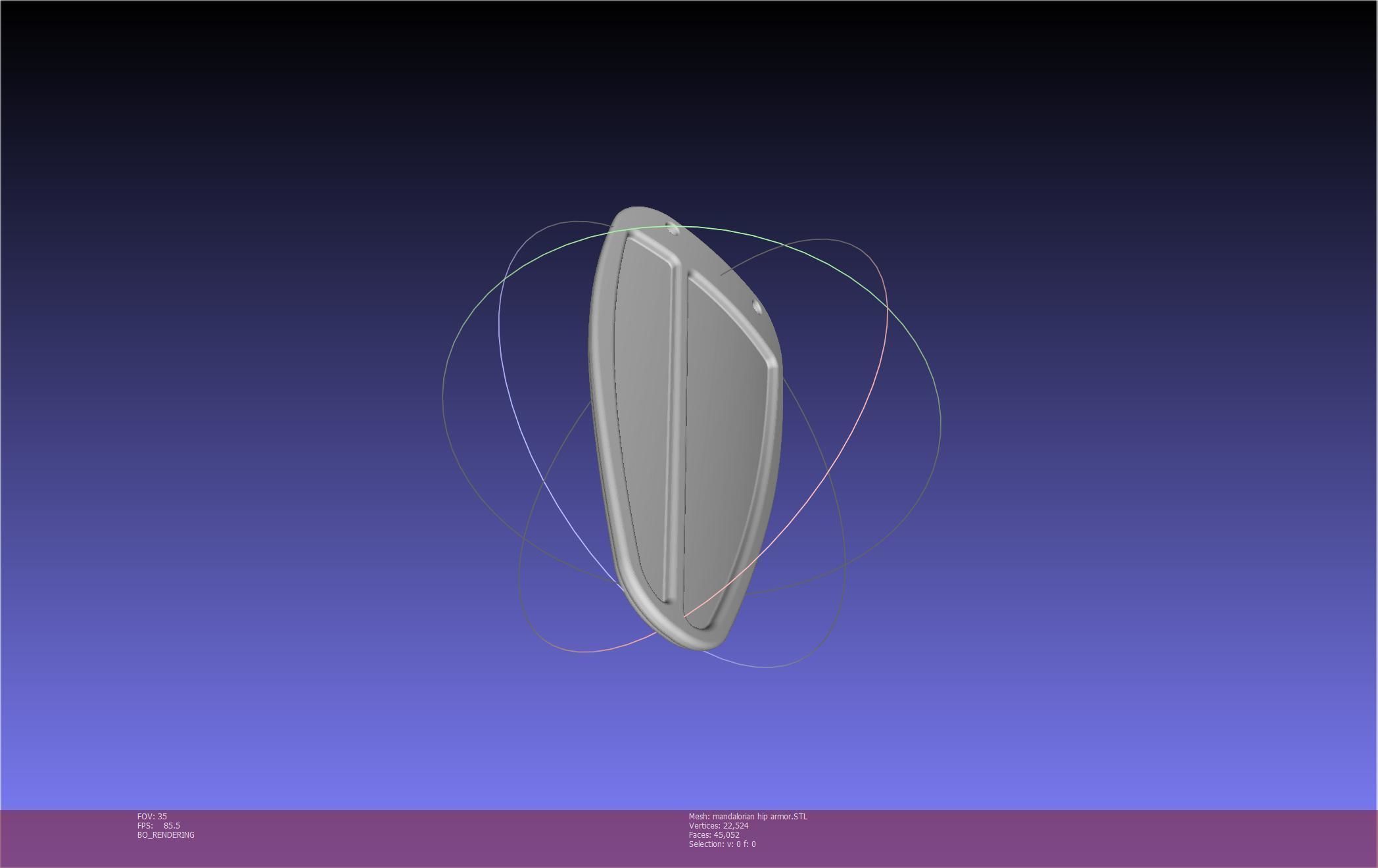 Mandalorian Armor Hip Piece Printable Model 3D print model_74