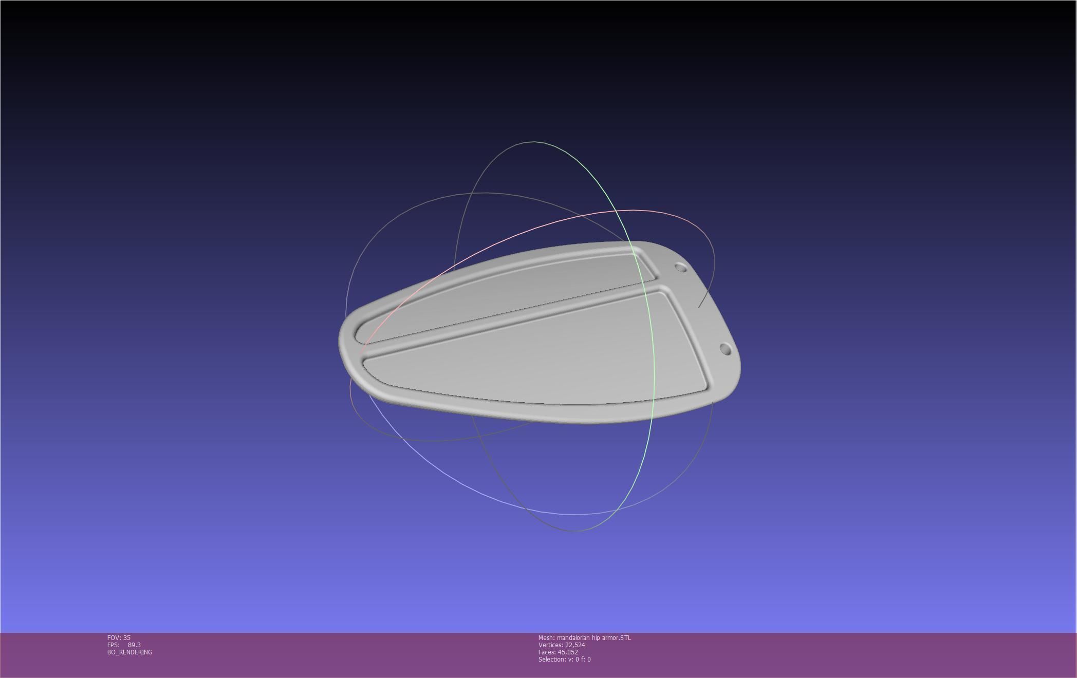 Mandalorian Armor Hip Piece Printable Model 3D print model_77